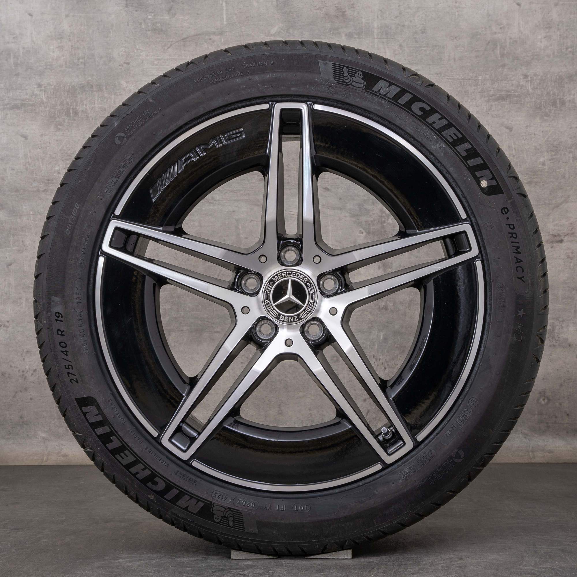 Oryginał Mercedes Benz CLE AMG felgi 18 cali C236 A236 koła letnie A2364011700 czarne polerowane NOWOŚĆ