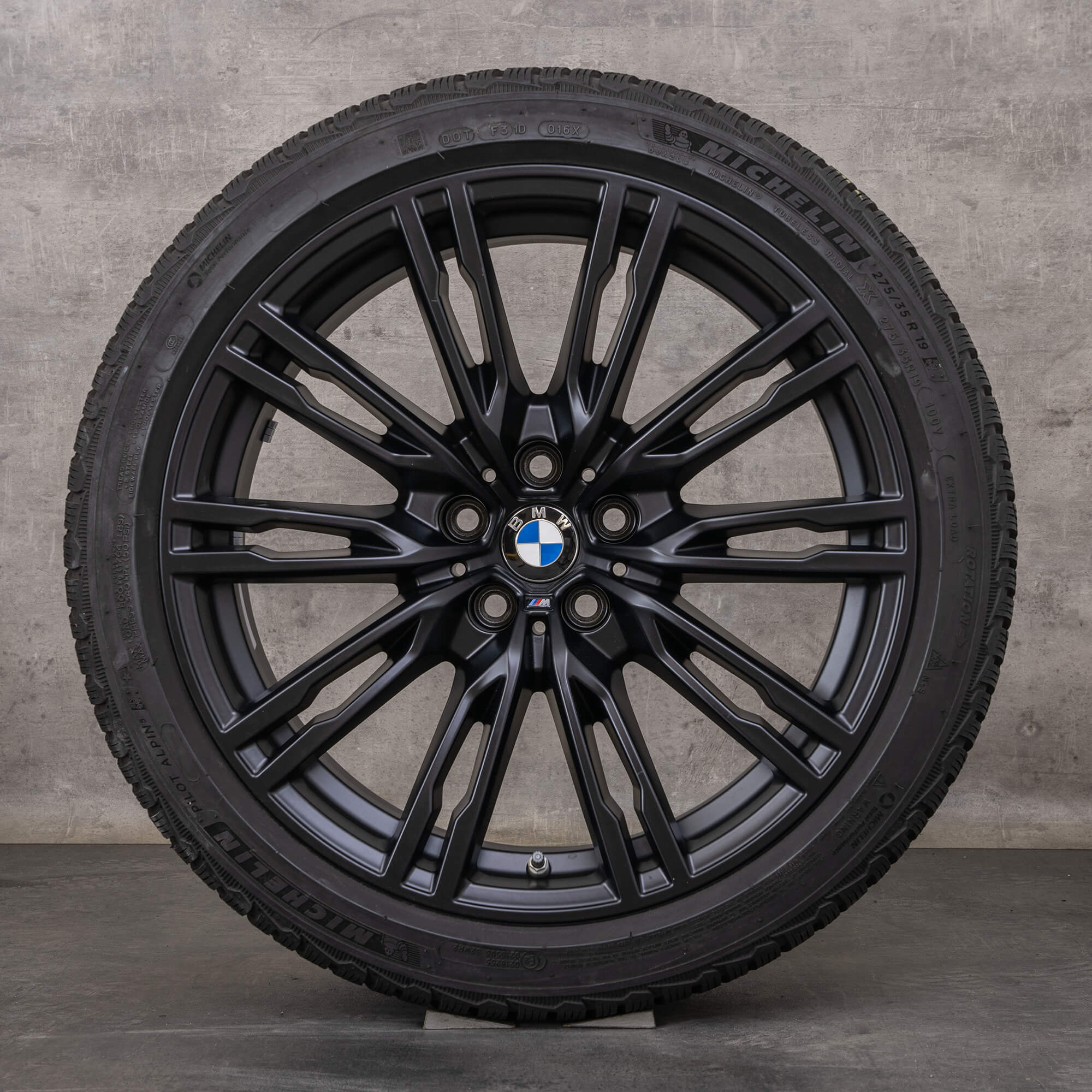 Oem M2 M3 M4 pneus hiver jantes 19 pouces G87 G80 G82 G83 Jantes Styling 829 M 8093844 8093845 jet black matt