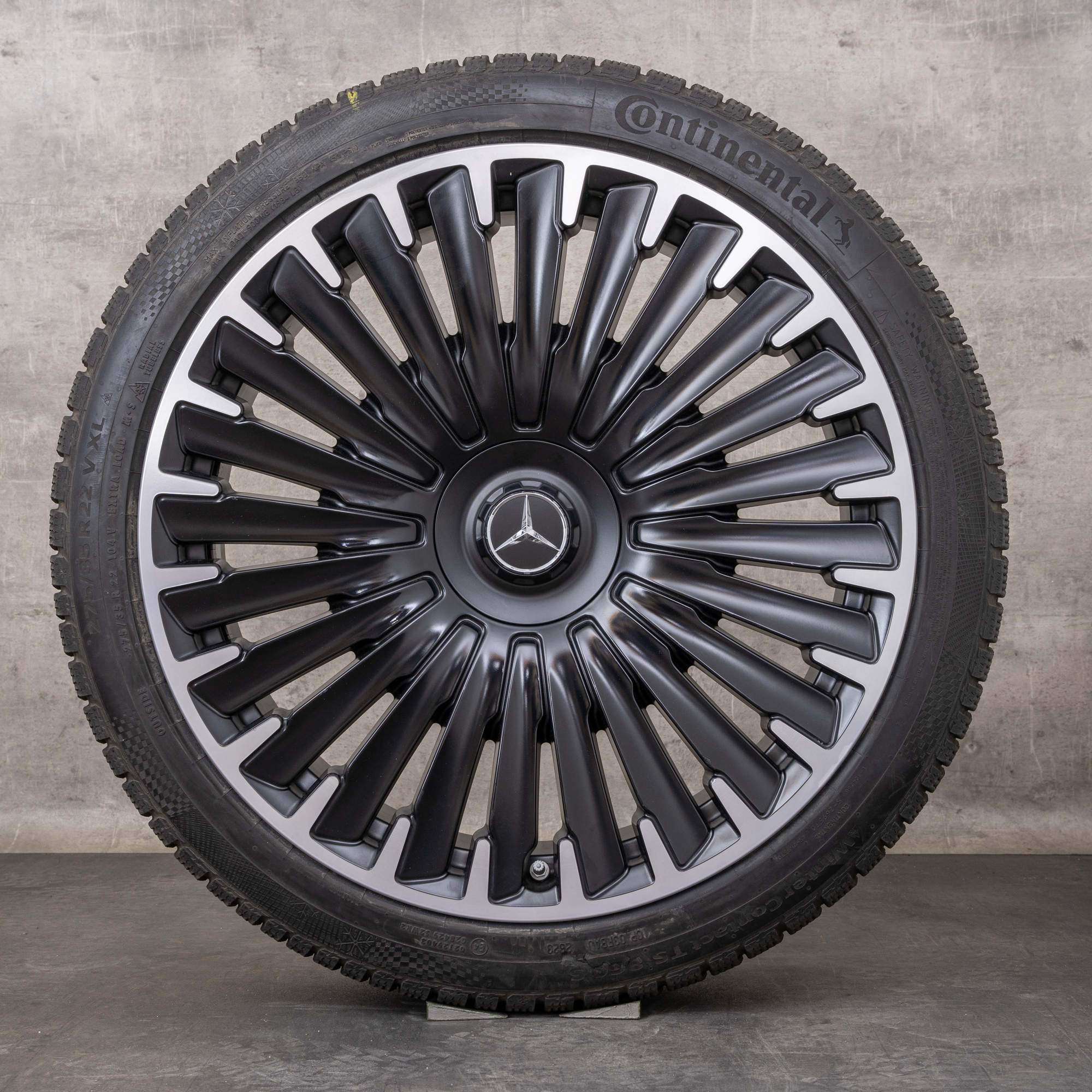 Original Mercedes Benz EQE SUV 43 53 AMG Winterräder 22 Zoll X294 Felgen A2944011600 schwarz matt glanzgedreht