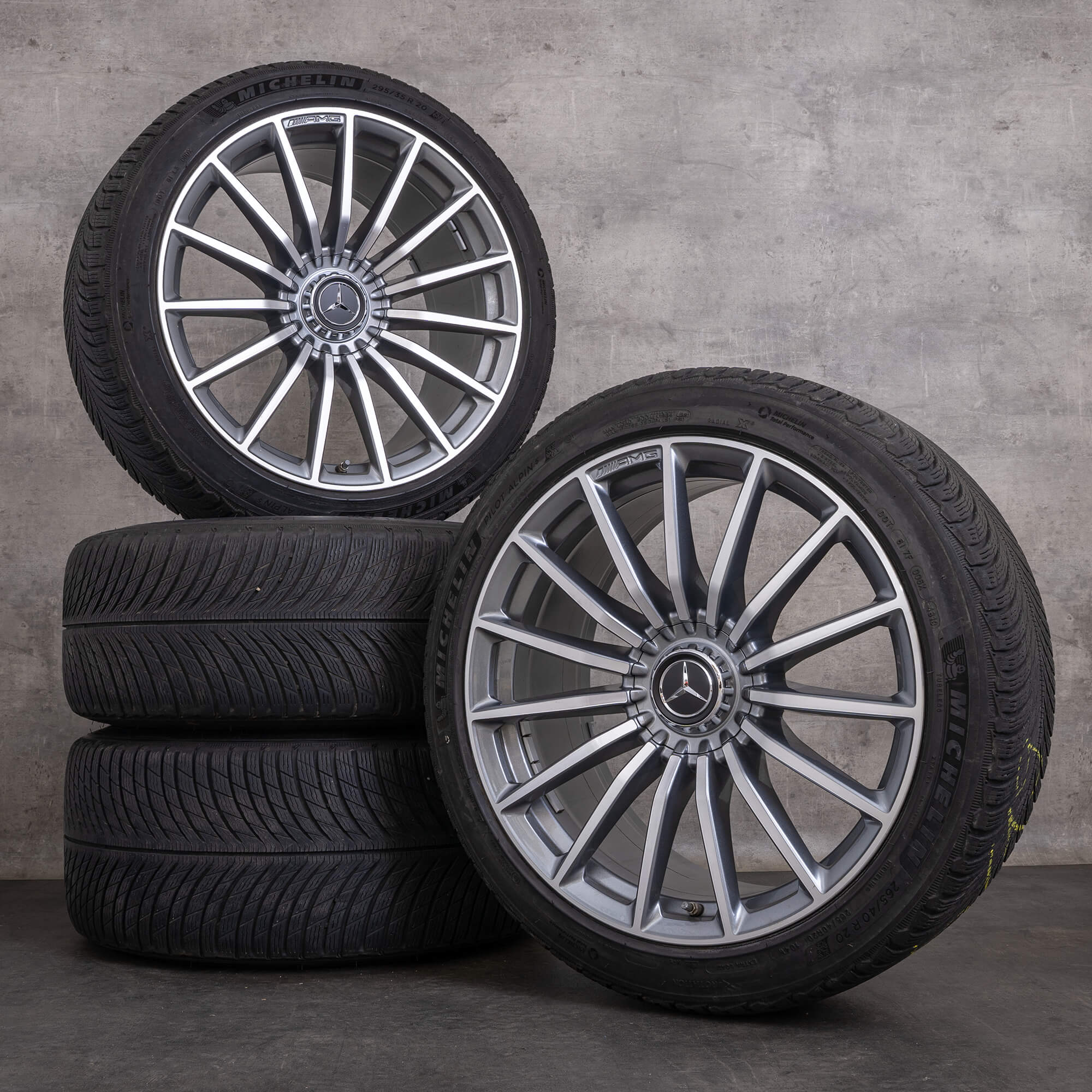 Alkuperäiset Mercedes Benz GT 43 53 63 & S 4Matic+ AMG talvirenkaat 20 tuuman X290 4-oviset vanteet A2904010600 A2904010700 himalaya harmaa Kiillotettu