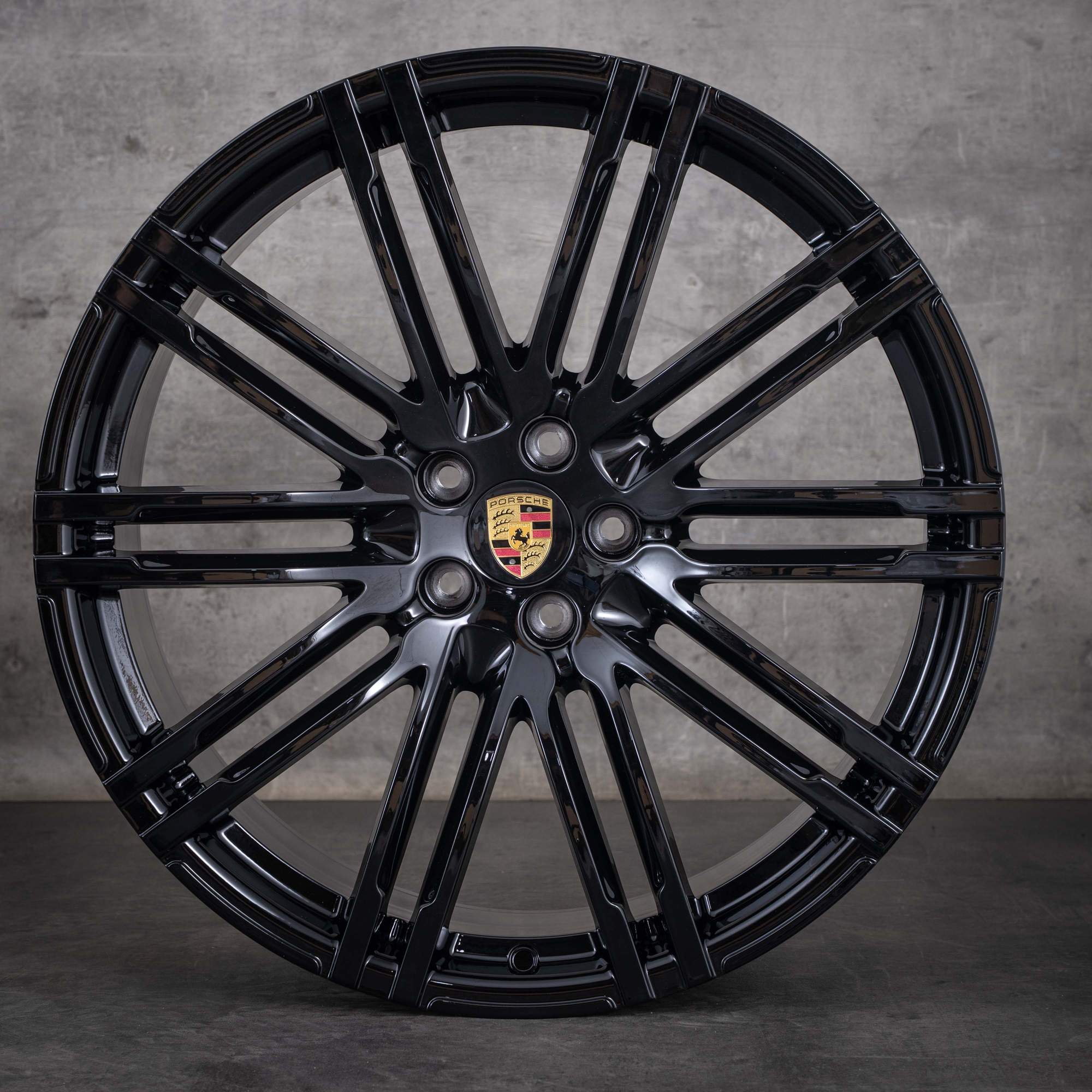 Alkuperäiset Porsche Macan I -vanteet 21 tuumaa 95B601025AT 95B601025BA kiiltävä musta