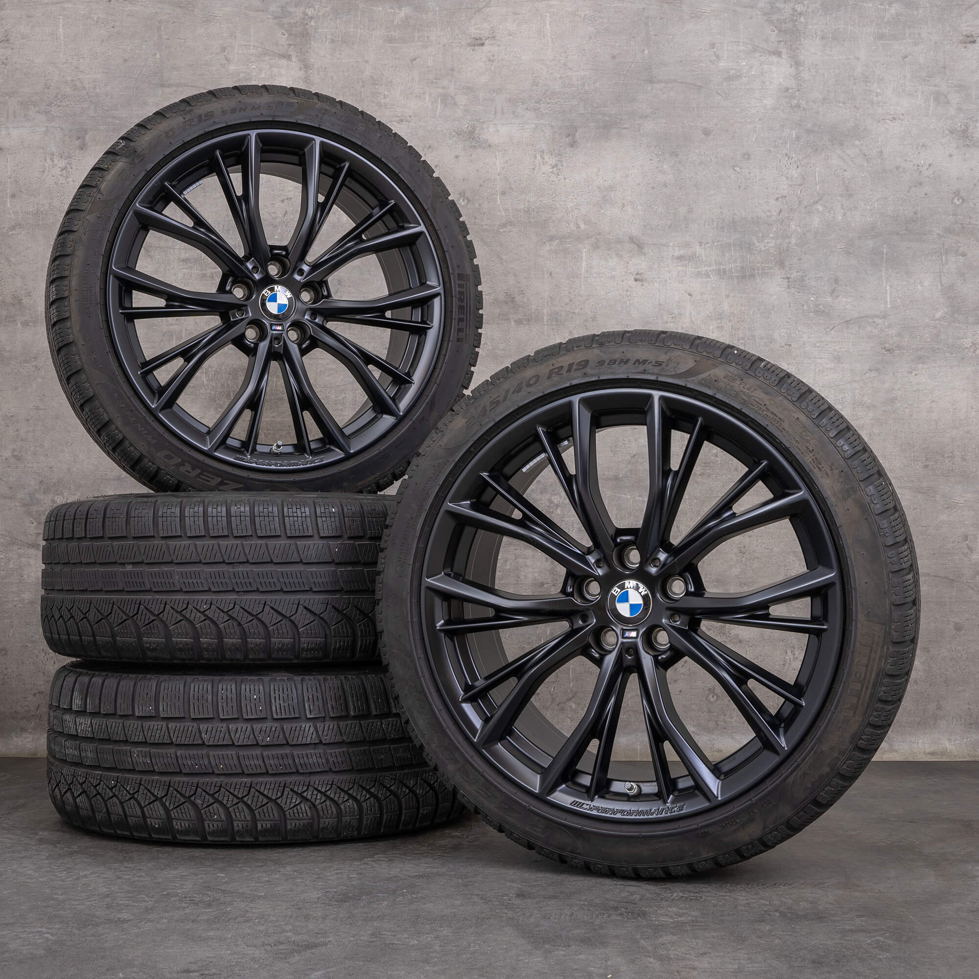 OEM BMW 5 Series rims 19 inch G30 G31 summer wheels styling 786 M 6885455 black matt
