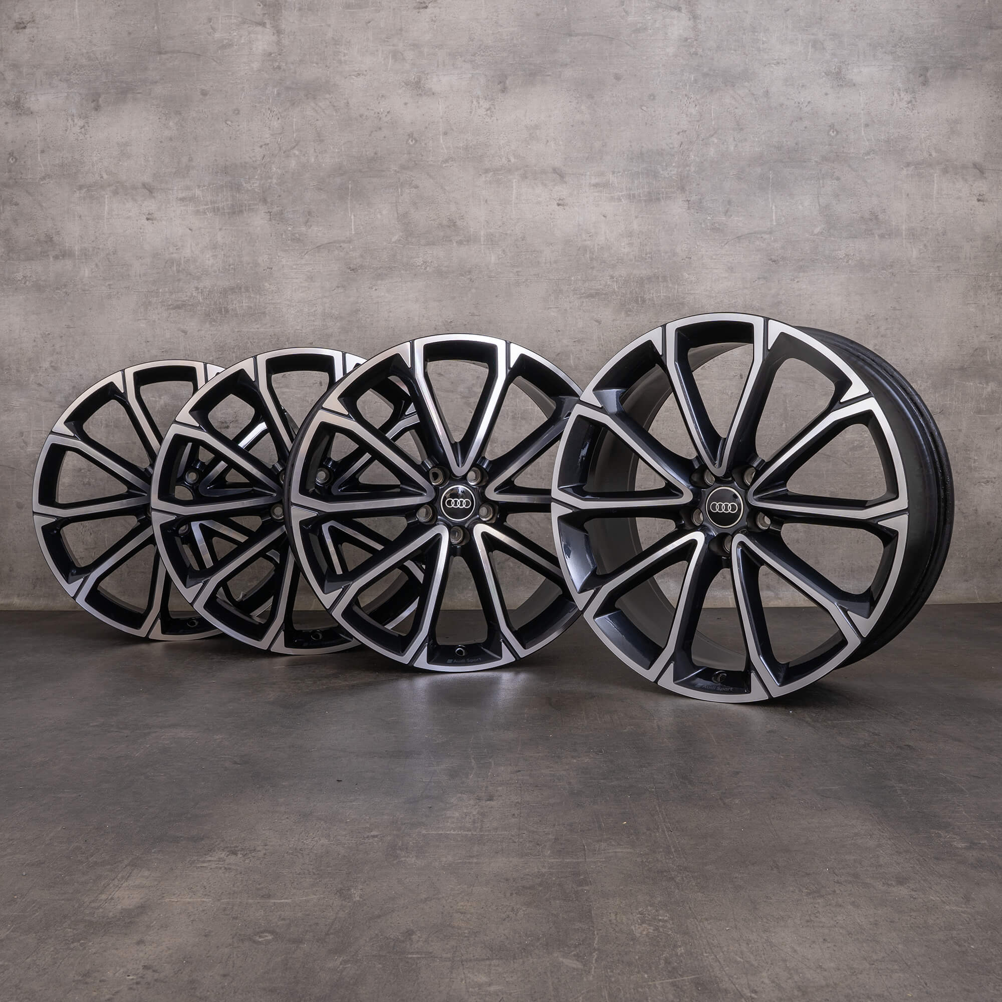 OEM Audi RS Q3 rims 21 inch F3 83A601025AK aluminum black glossy turned