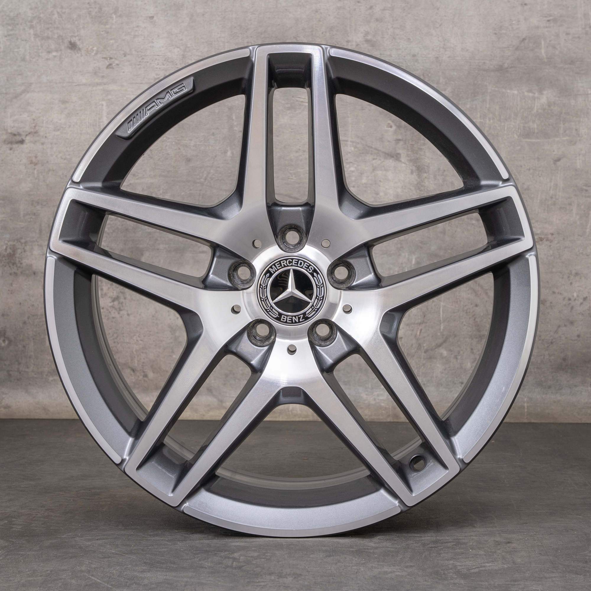 Alkuperäiset Mercedes Benz S-sarja AMG vanteet 19 tuuman W222 A217 C217 A2224010000 himalaya harmaa kiillotettu