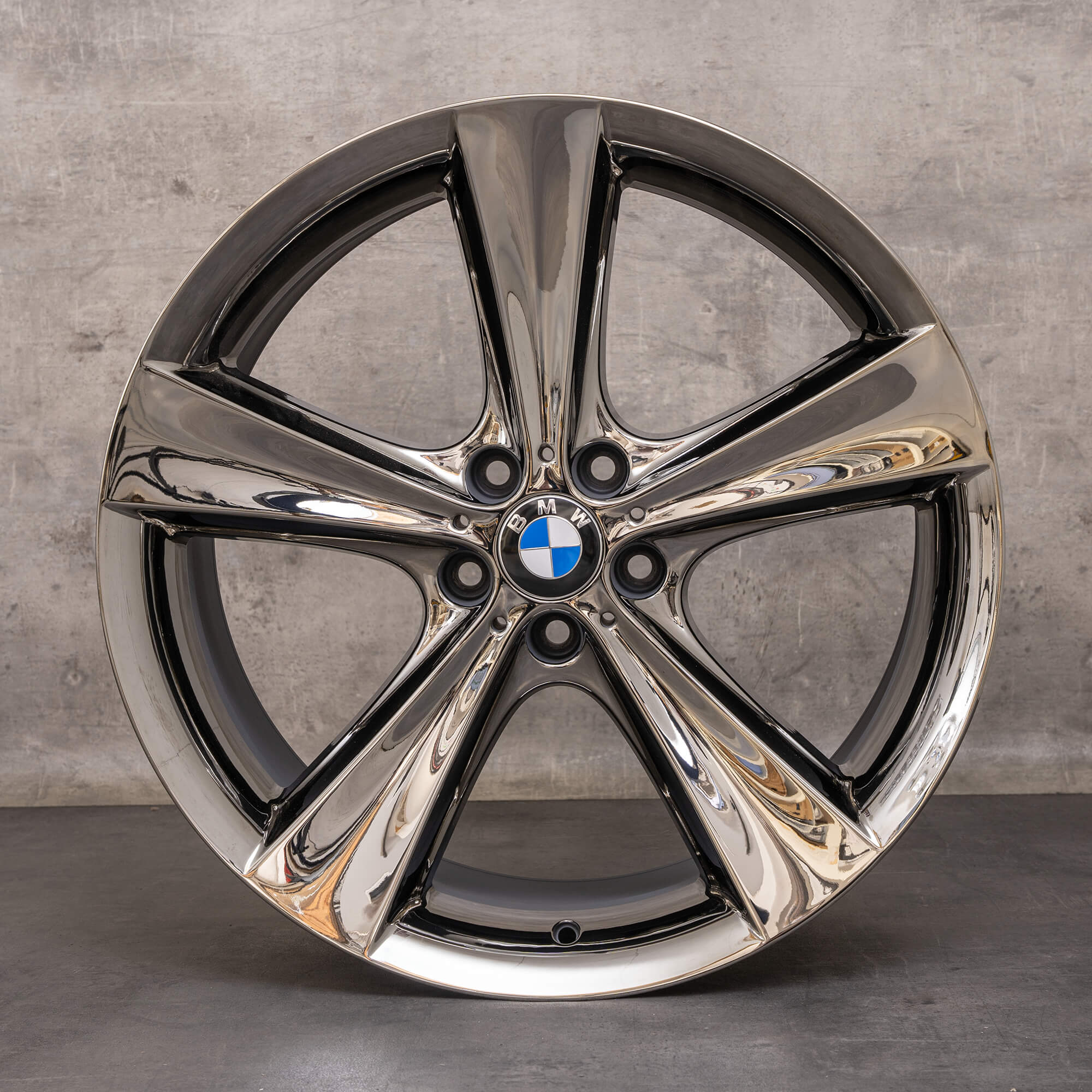 Originale BMW X5 E70 fælge 21 tommer styling 128 6792685 6792686 midnatskrom