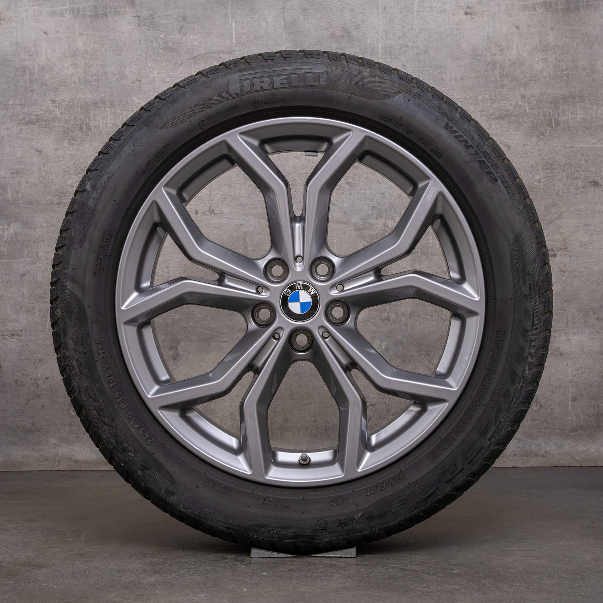 Originale BMW X3 X4 ruote invernali 19 pollici G01 G02 cerchi styling 694 6877328 grigio ferrico