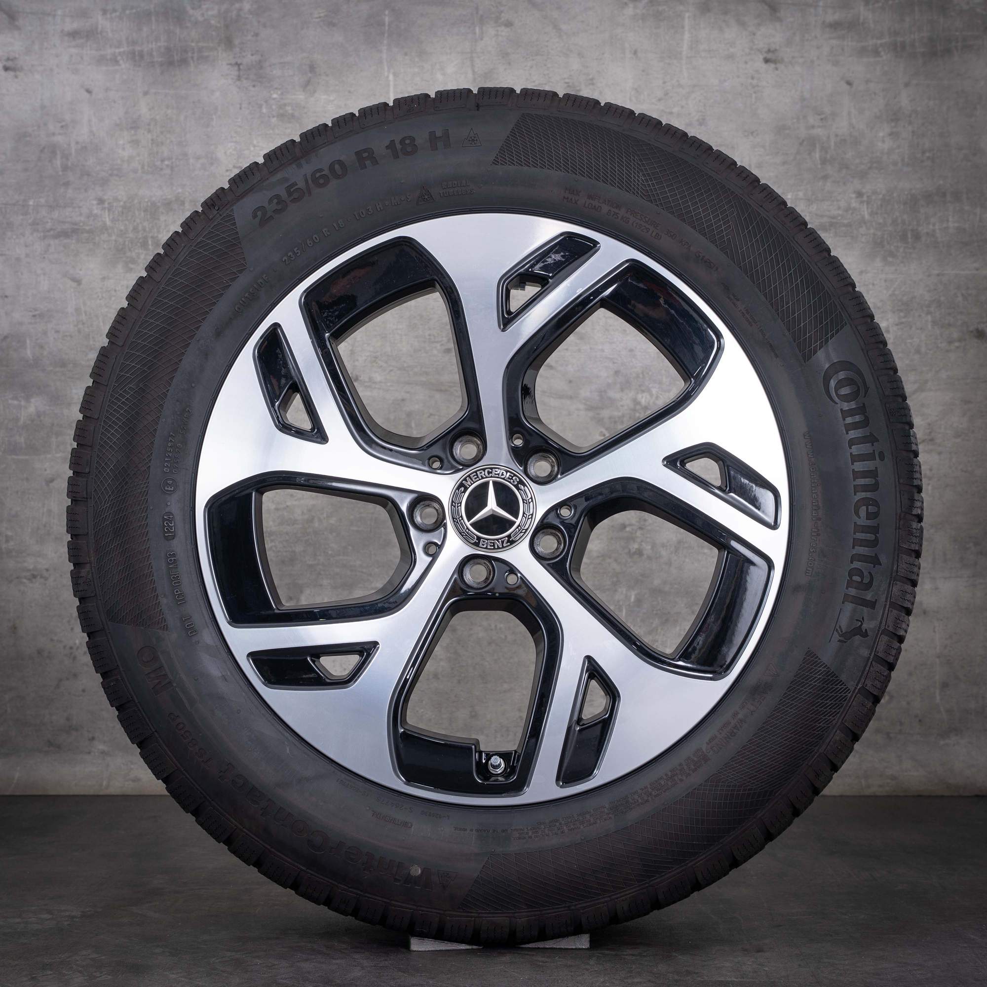 OEM Mercedes-Benz GLC 18-inch winter wheels C254 X254 & hybrid rims A2544010100 A2544014700 Gloss Black