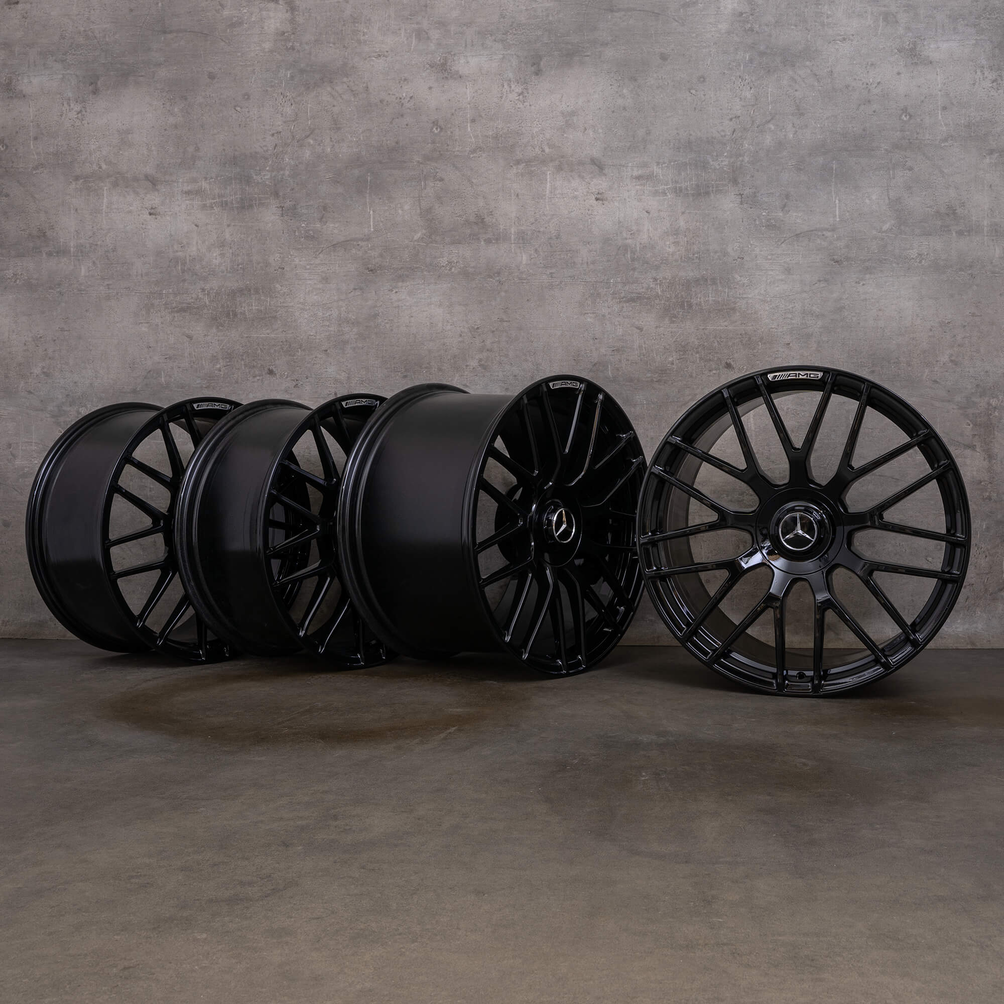 Originální ráfky Mercedes Benz AMG GT 19 20 palců C190 R190 A1904010700 A1904011500 černé vysoce lesklé