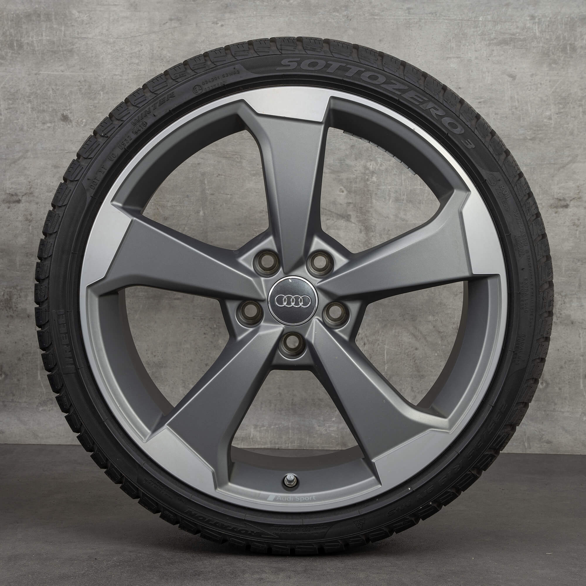 oem Audi 19 inch rims A3 S3 RS3 8V Rotor snow tire packages titan matt ...