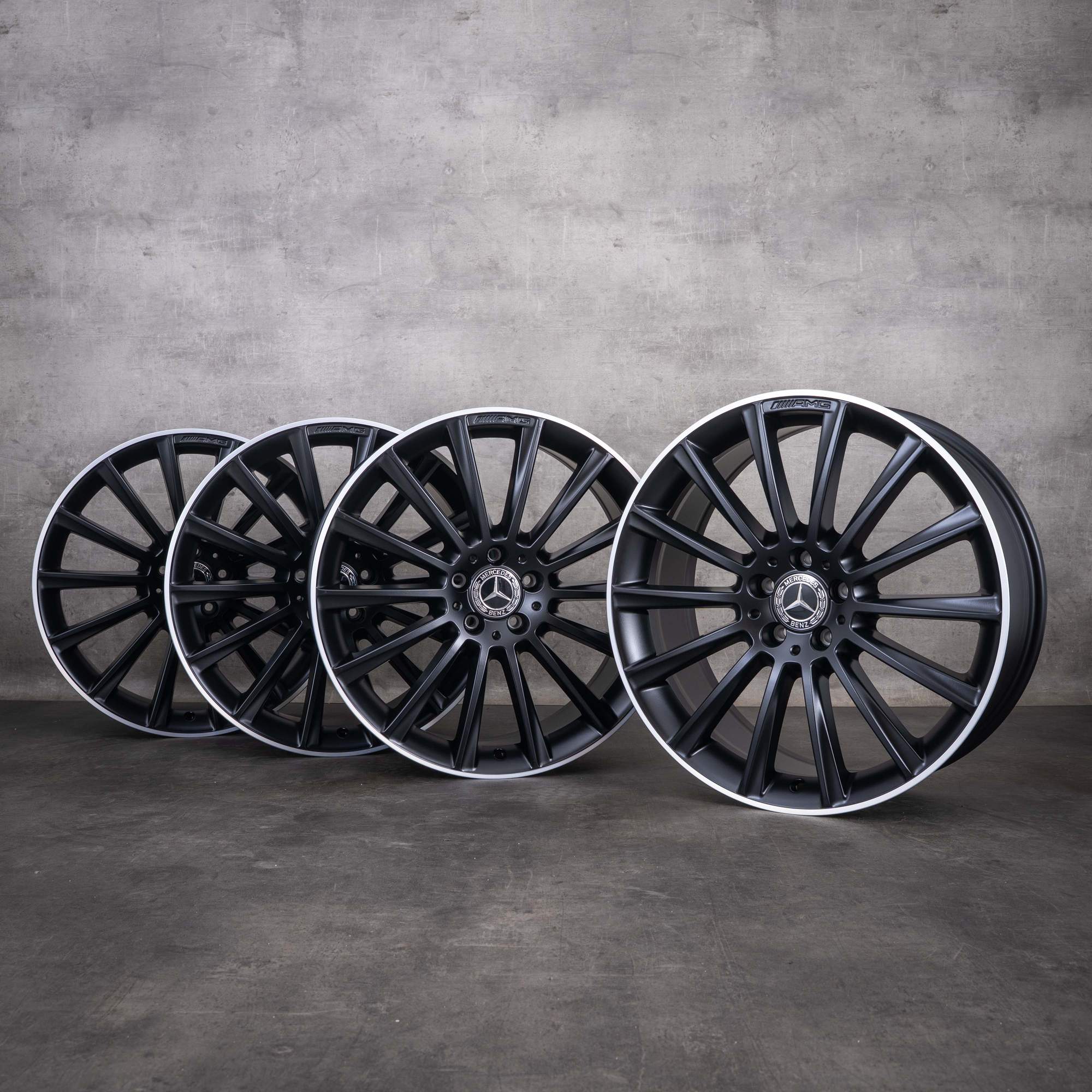Alkuperäiset Mercedes-Benz GLC 43 AMG -vanteet 20 tuumaa X253 C253 A2534011900 A2534012700 mattamusta diamond cut