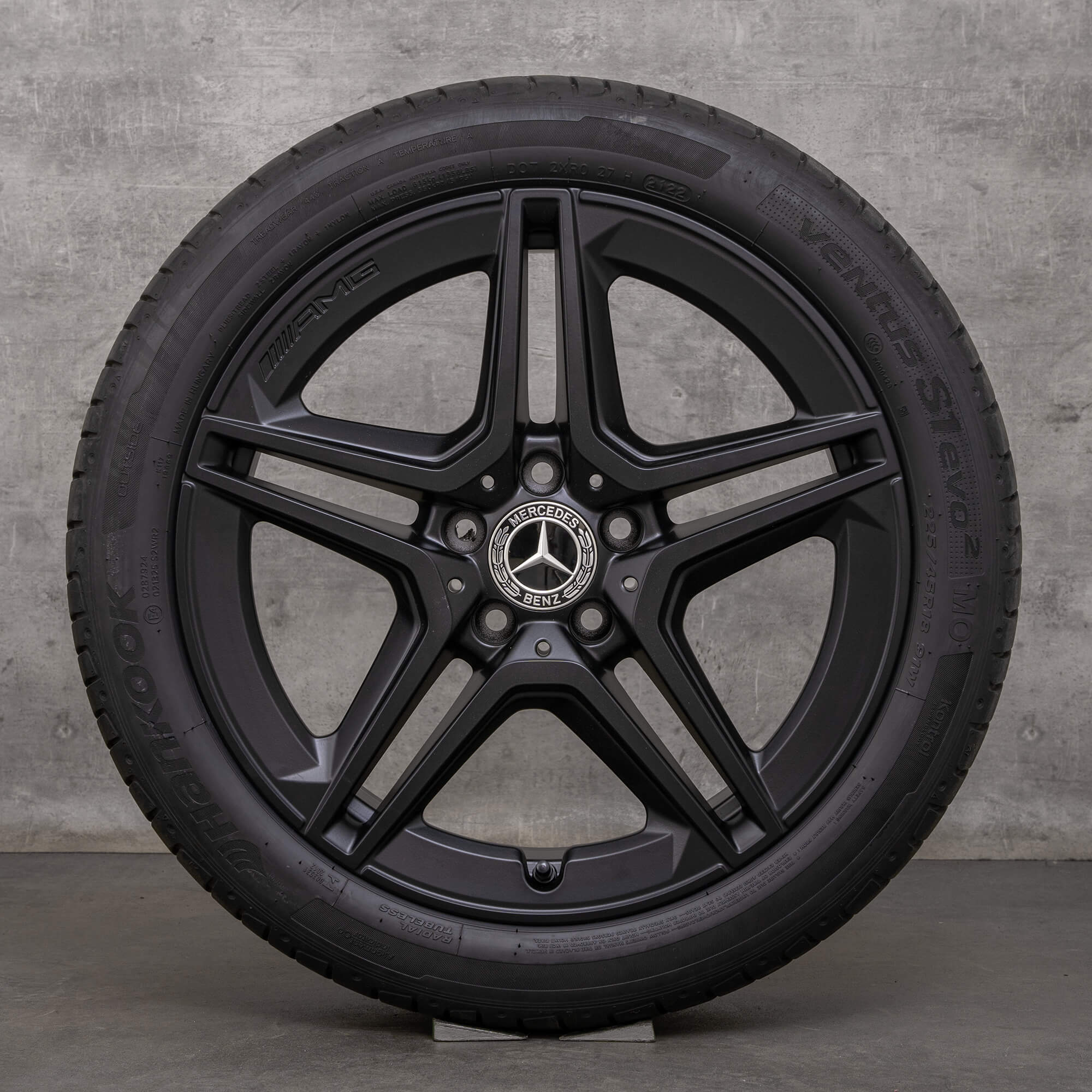 Original AMG Mercedes Benz A B Class CLA jantes 18 pouces W177 V177 W247 X118 C118 roues d'été A1774011500 noir brillant