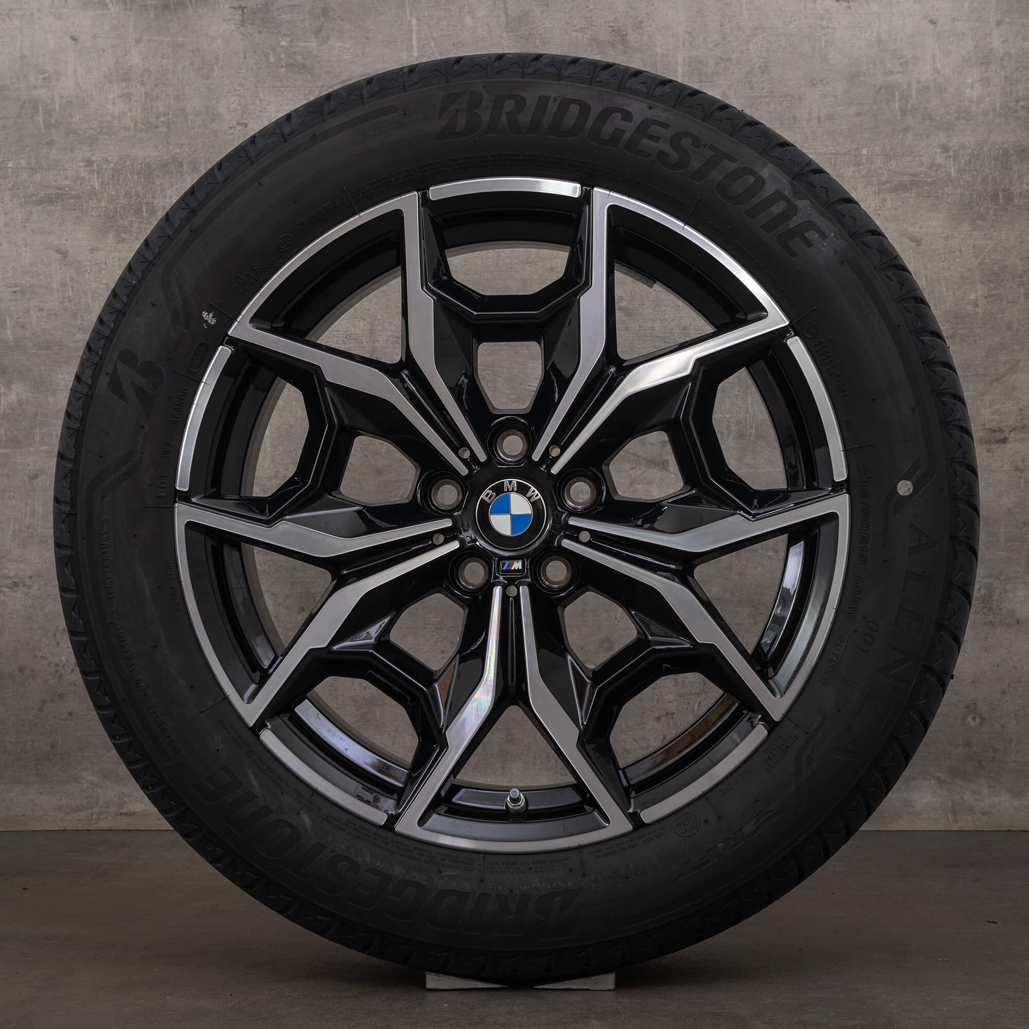 Orijinal BMW X3 X4 kış jantları 19 inç G01 G02 jantlar styling 887 M 7916263 siyah parlak tornalanmış