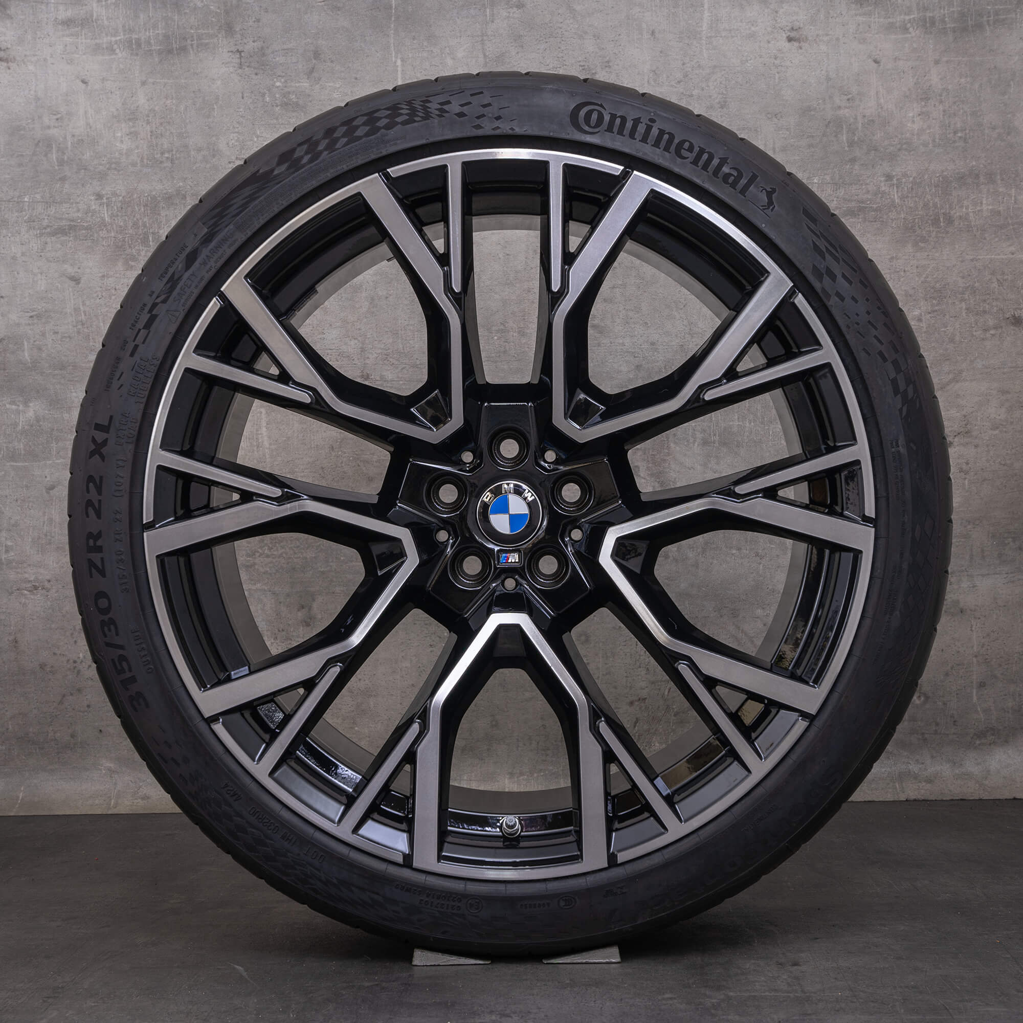 Jantes e pneus inverno originais BMW X5M X6M 21 22 polegadas F95 F96 jantes styling 809 M 8090796 8090717 jet black glossy turned NEW