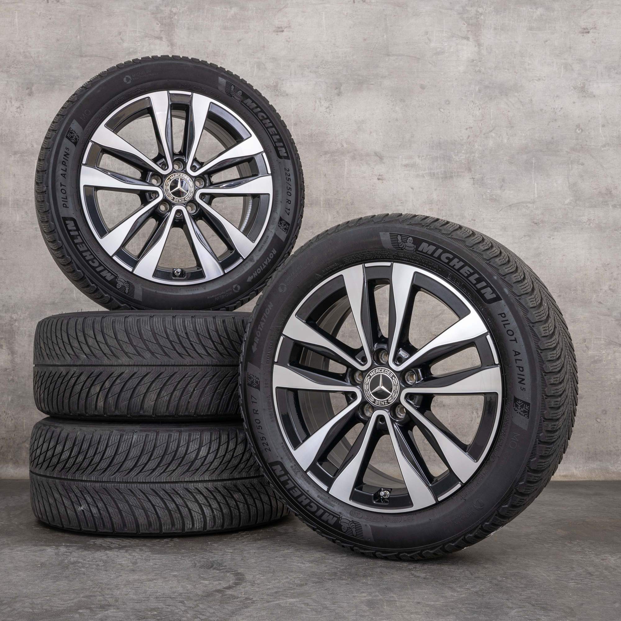 Oem Mercedes Benz Classe C Hybride roues hiver 17 pouces W206 S206 jantes A2064016000 A2064016100 himalaya grey poli