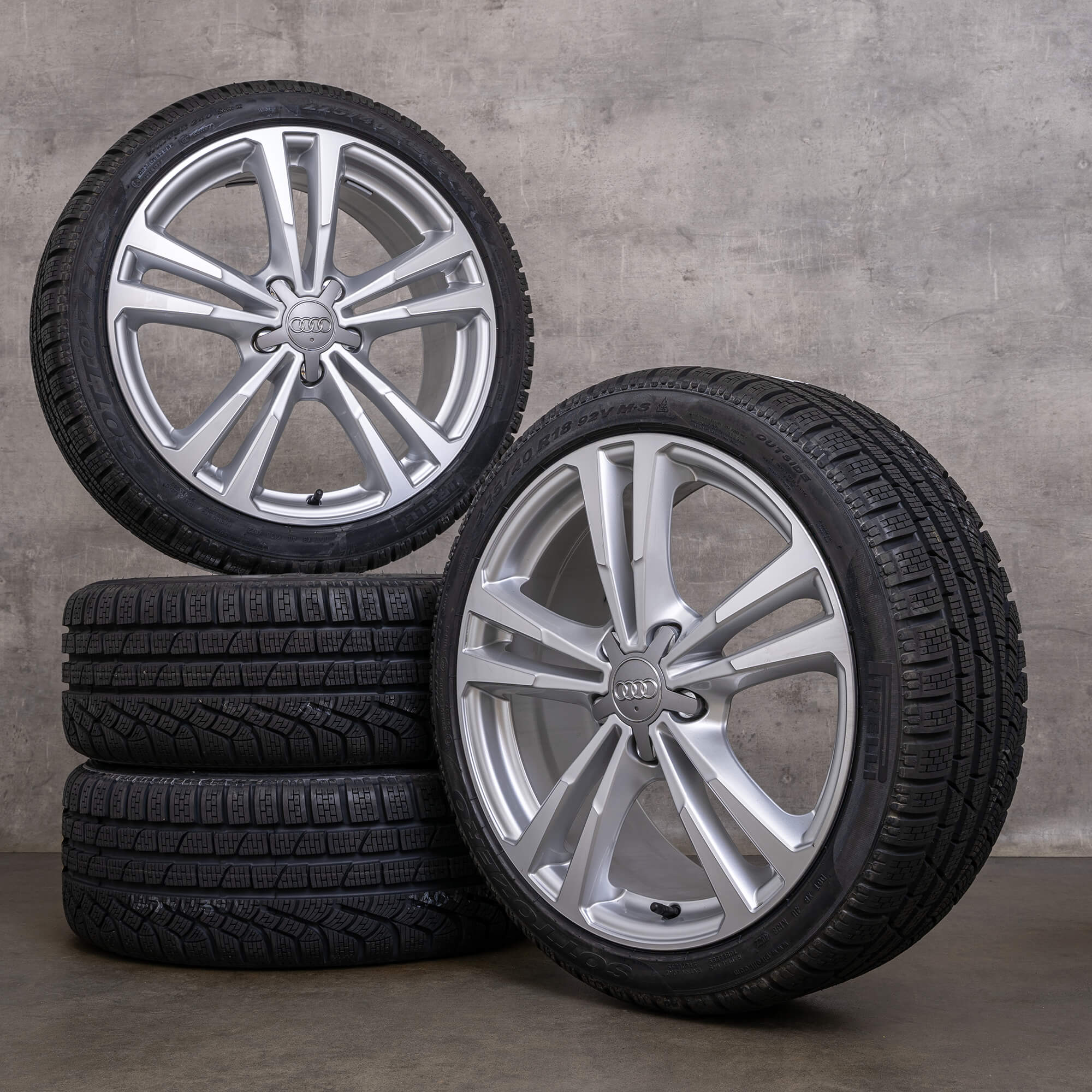 OEM Audi A3 S3 winter wheels 18 inch 8V Sportback rims 8V0601025BL silver polished