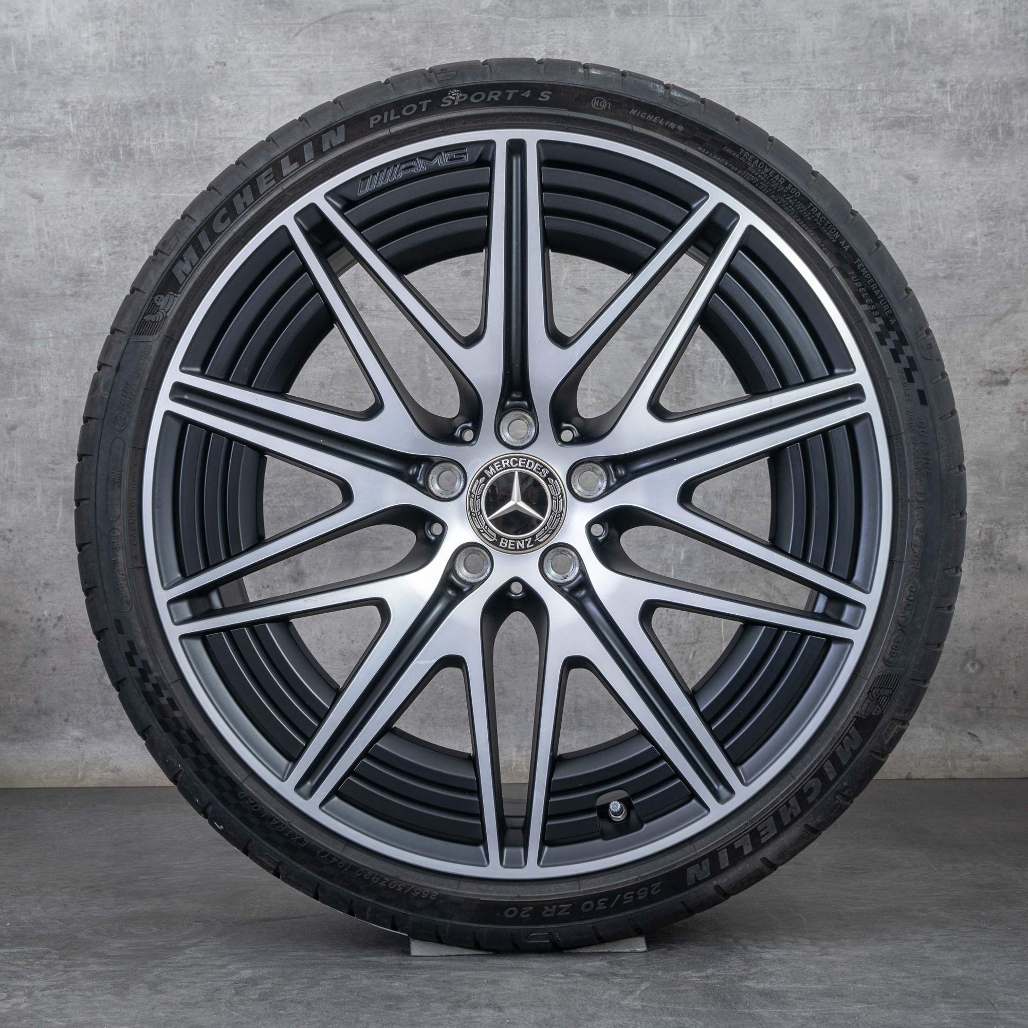 Oryginał Mercedes Benz Klasa C C43 AMG felgi 20 cali W206 S206 koła letnie A2064012500 A2064012600 czarny mat Polerowane