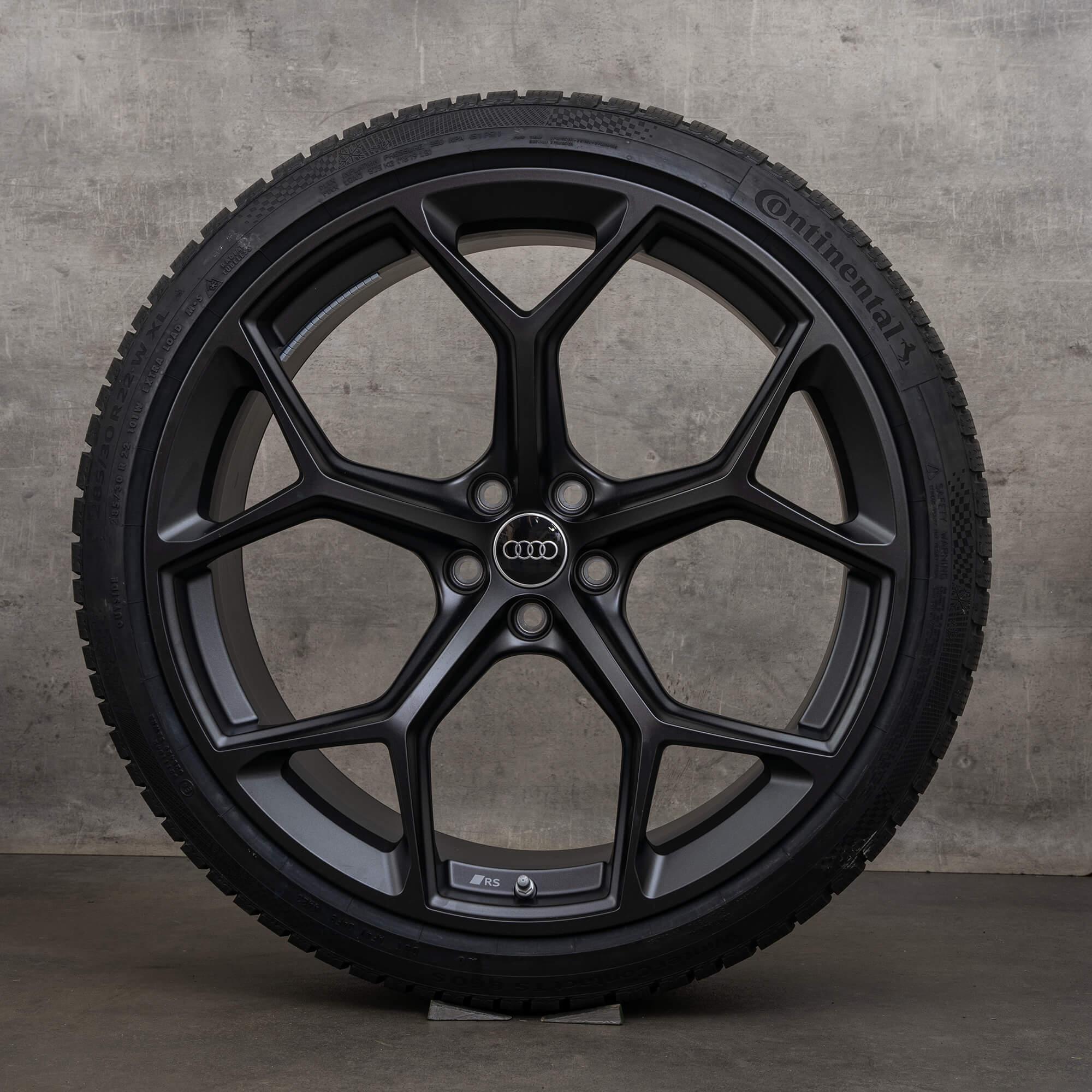 OEM Audi RS6 RS7 winter wheels 22 inch 4K C8 rims 4K0601025BM honeycomb design black satin matt