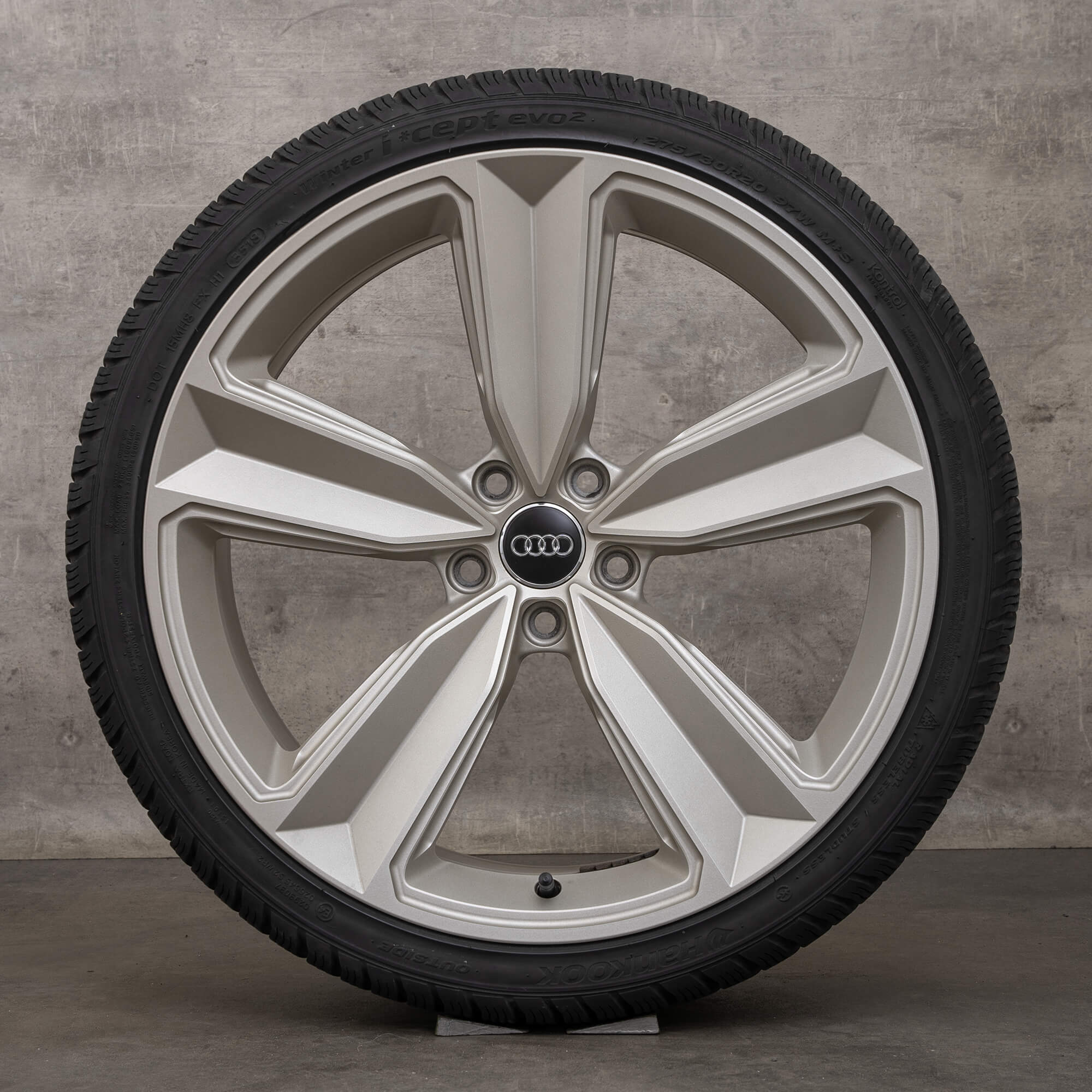 Jantes originais Audi RS4 B9 8W RS5 F5 20 polegadas rodas de inverno pneus pico champanhe bronze mate