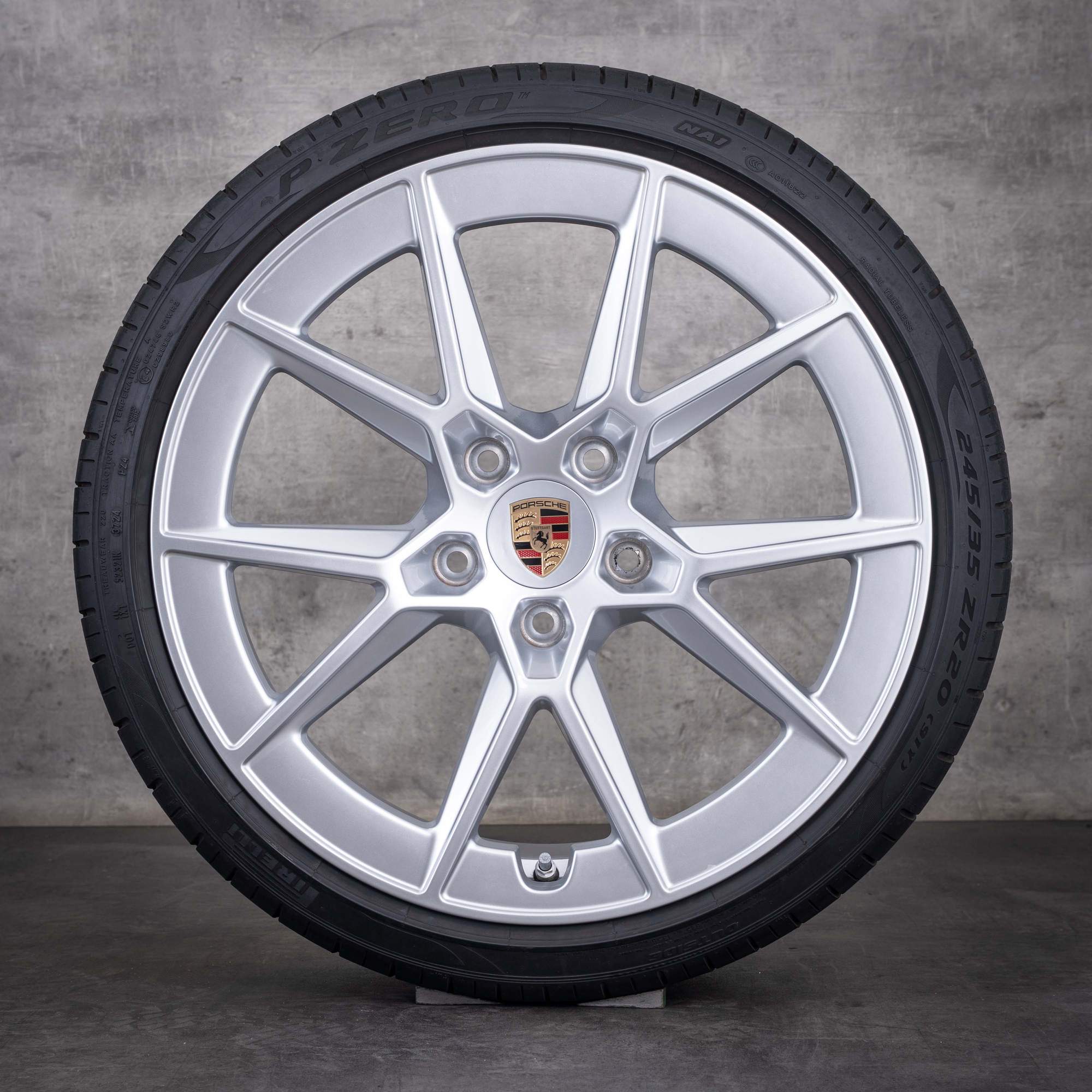 Original Porsche 911 Felgen 20 21 Zoll 992 II Facelift Carrera S Design GTS C4 C2 Sommerräder 992601025BJ 992601025BK silber