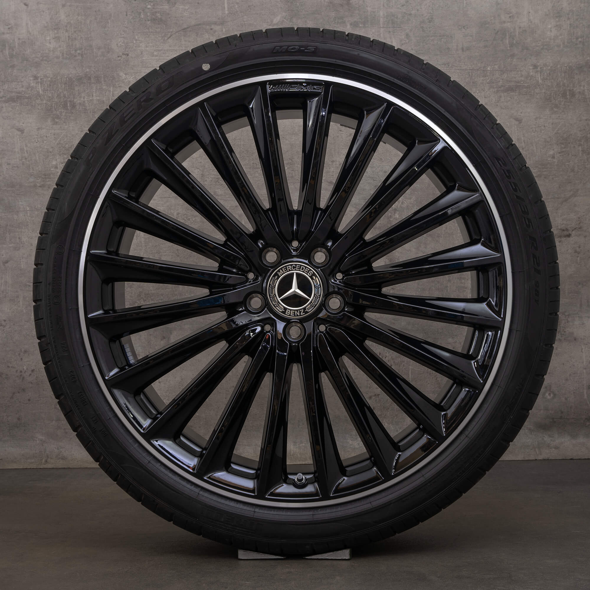 Oryginalne koła zimowe Mercedes Benz EQE AMG 21 cali V295 Felgi A2954012500 A2954012600 czarne Polerowane