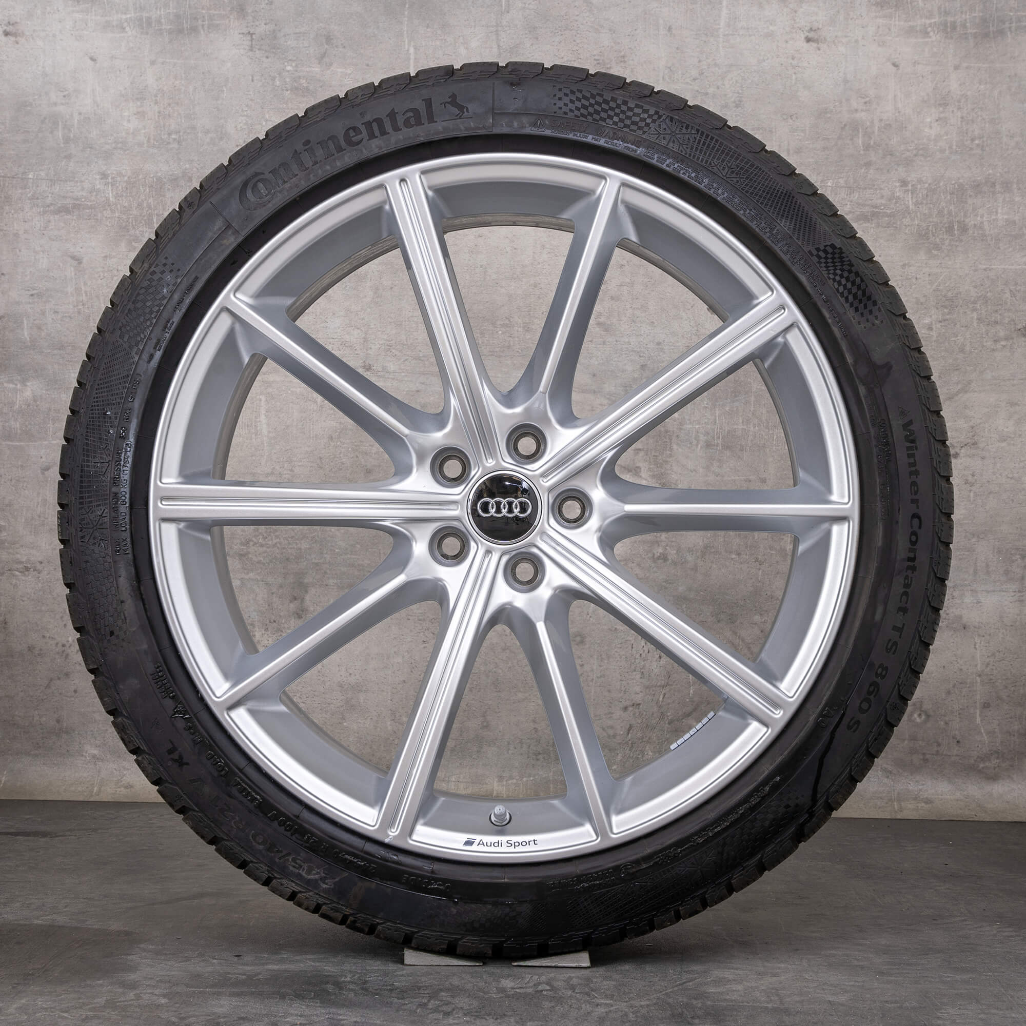 Originale Audi RS6 RS7 vinterhjul 21 tommers 4K RS felger 4K0601025AA sølv blank