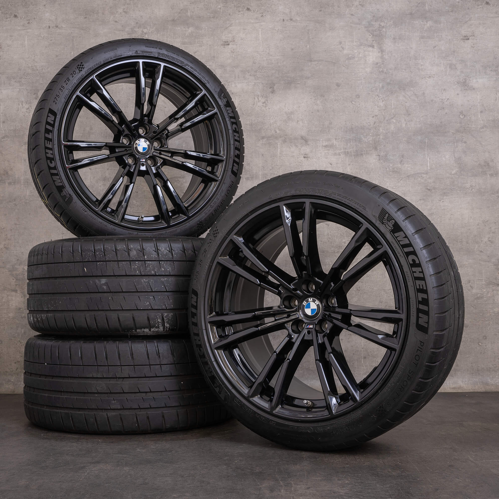 Jantes originais BMW M5 20 polegadas M F90 jantes verão styling 706 8073977 8083979 preto brilhante