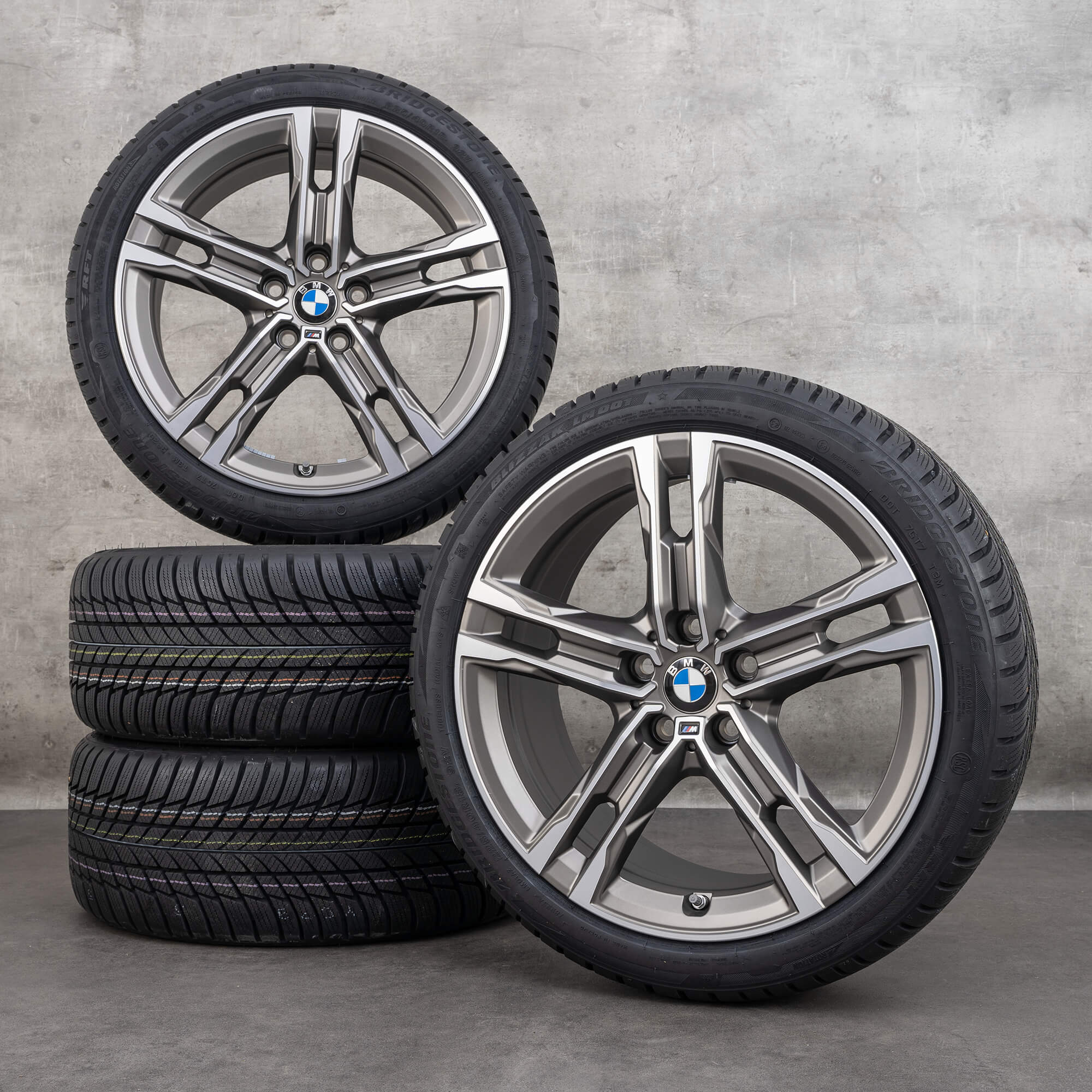 Oryginał BMW Seria 1 2 koła 18 cali F40 F44 Gran Coupé letnie stylizacja 556 M 8053524 cerium szary Polerowane NOWOŚĆ