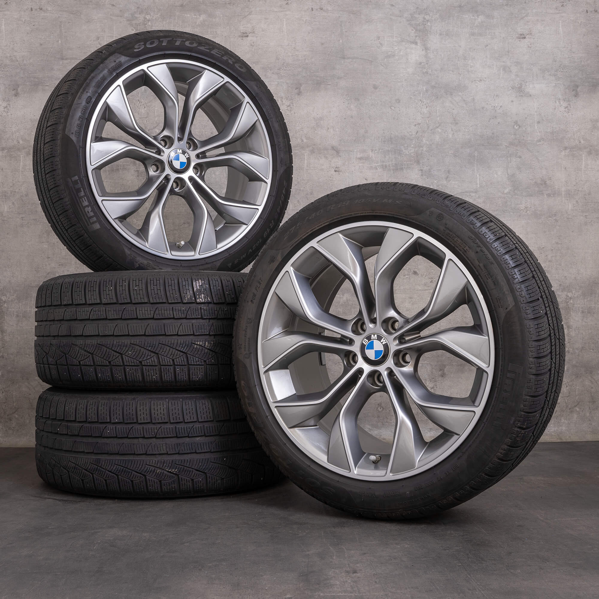 OEM BMW X3 X4 winter tires 18 inch F25 F26 Rims Styling 608 6862890 6862891 ferric grey glossy turned