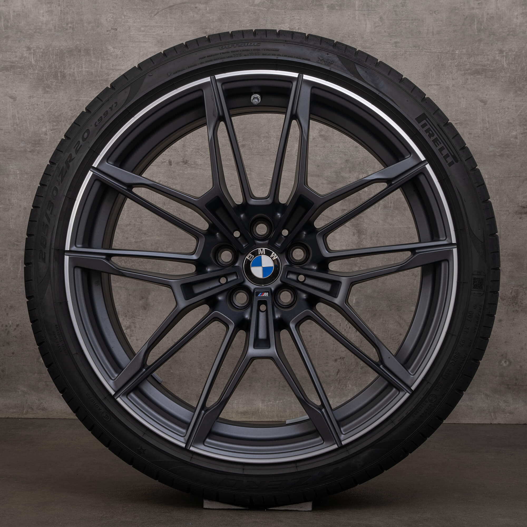 Original BMW M2 G87 M3 G80 G81 M4 G82 G83 Felgen 19 20 Zoll Sommerreifen Styling 825 M 8093834 8093835 grau matt Sommerräder