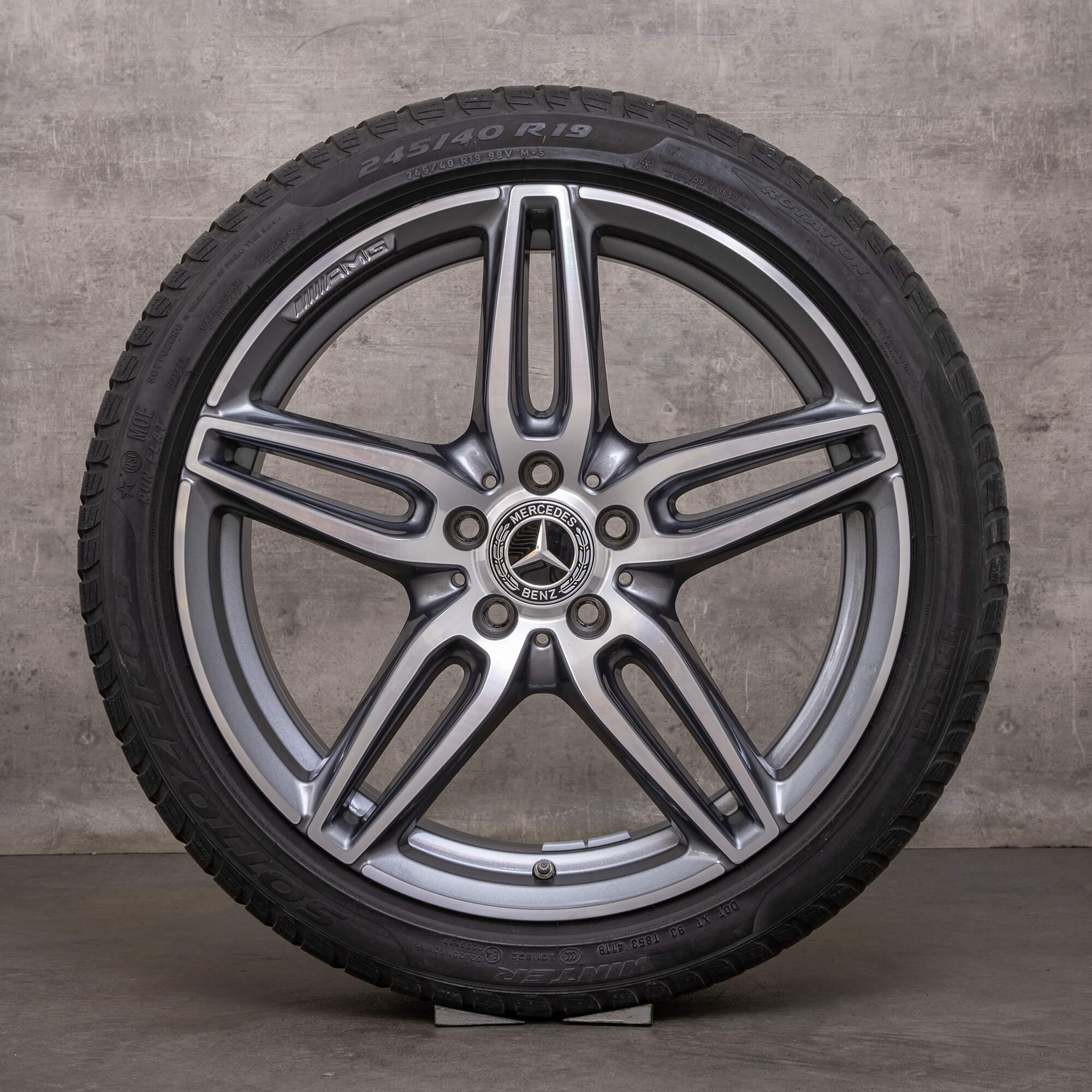 Llantas originales Mercedes Benz Clase E AMG de 19 pulgadas W213 S213 C238 A238 llantas verano A2134012000 negro brillante torneado