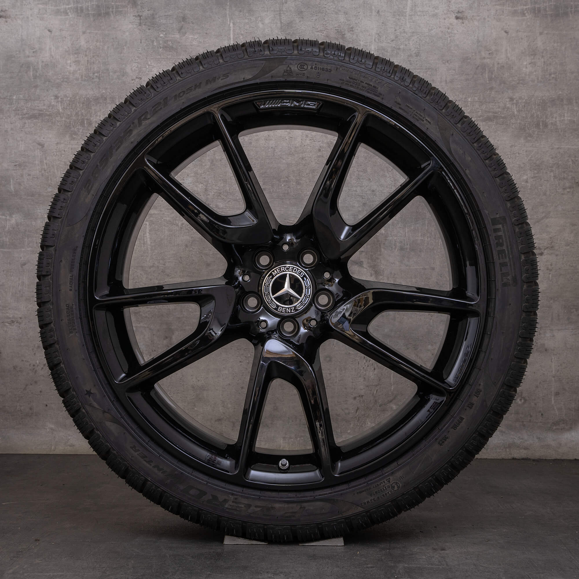 Oryginalał Mercedes Benz GLC 43 AMG koła zimowe 21 cali felgi X253 A2534012000 A2534012800 czarny błyszczący