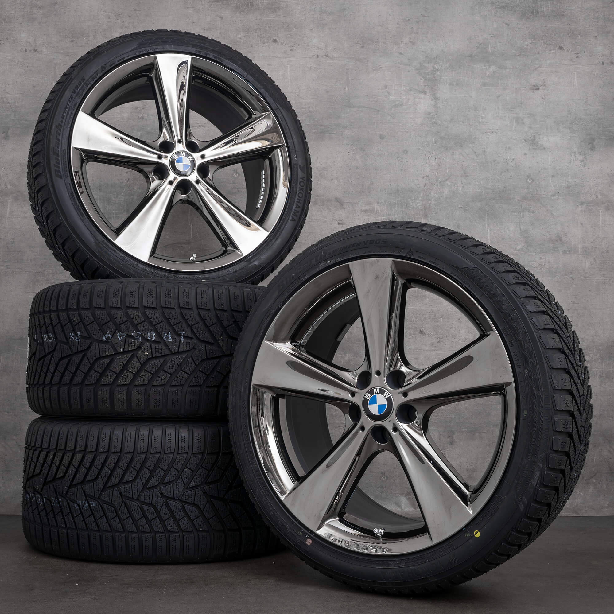 BMW X5 E70 ruedas de invierno Llantas 21 pulgadas 128 neumáticos cromados