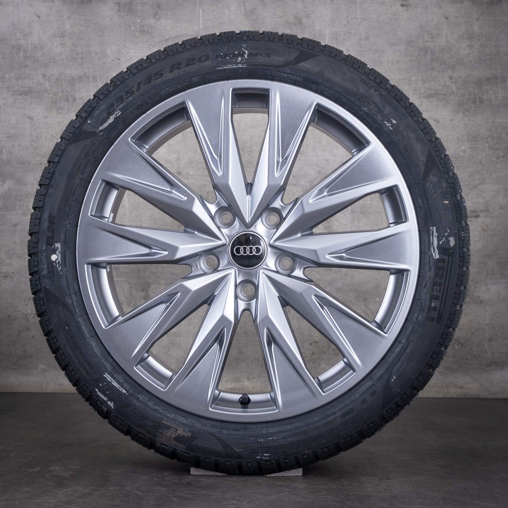 Originale Audi A6 e-tron vinterhjul 20 tommer GH-fælge 85E601025AR 85E601025AS platingrå NYE
