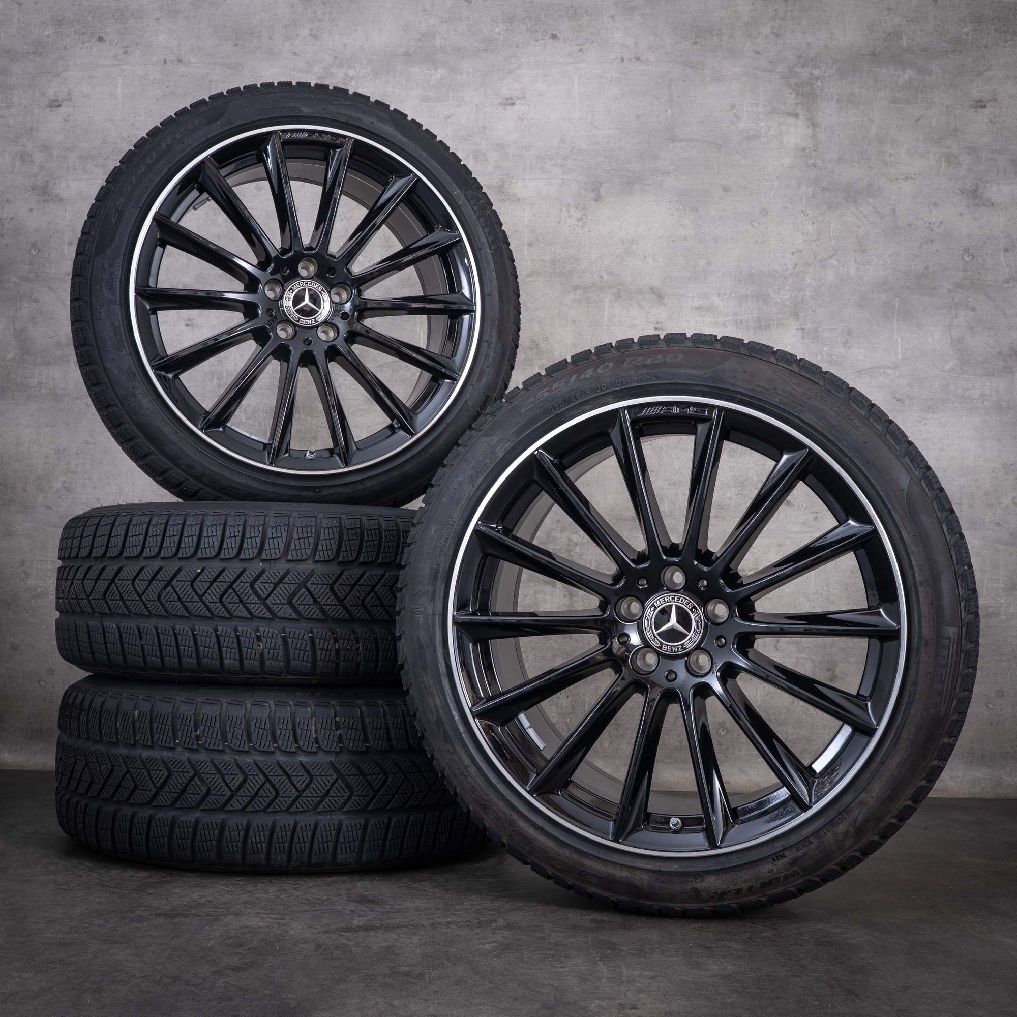 Original Mercedes Benz S-Klasse AMG Winterräder 20 Zoll W223 Felgen A2234011500 schwarz glanzgedreht