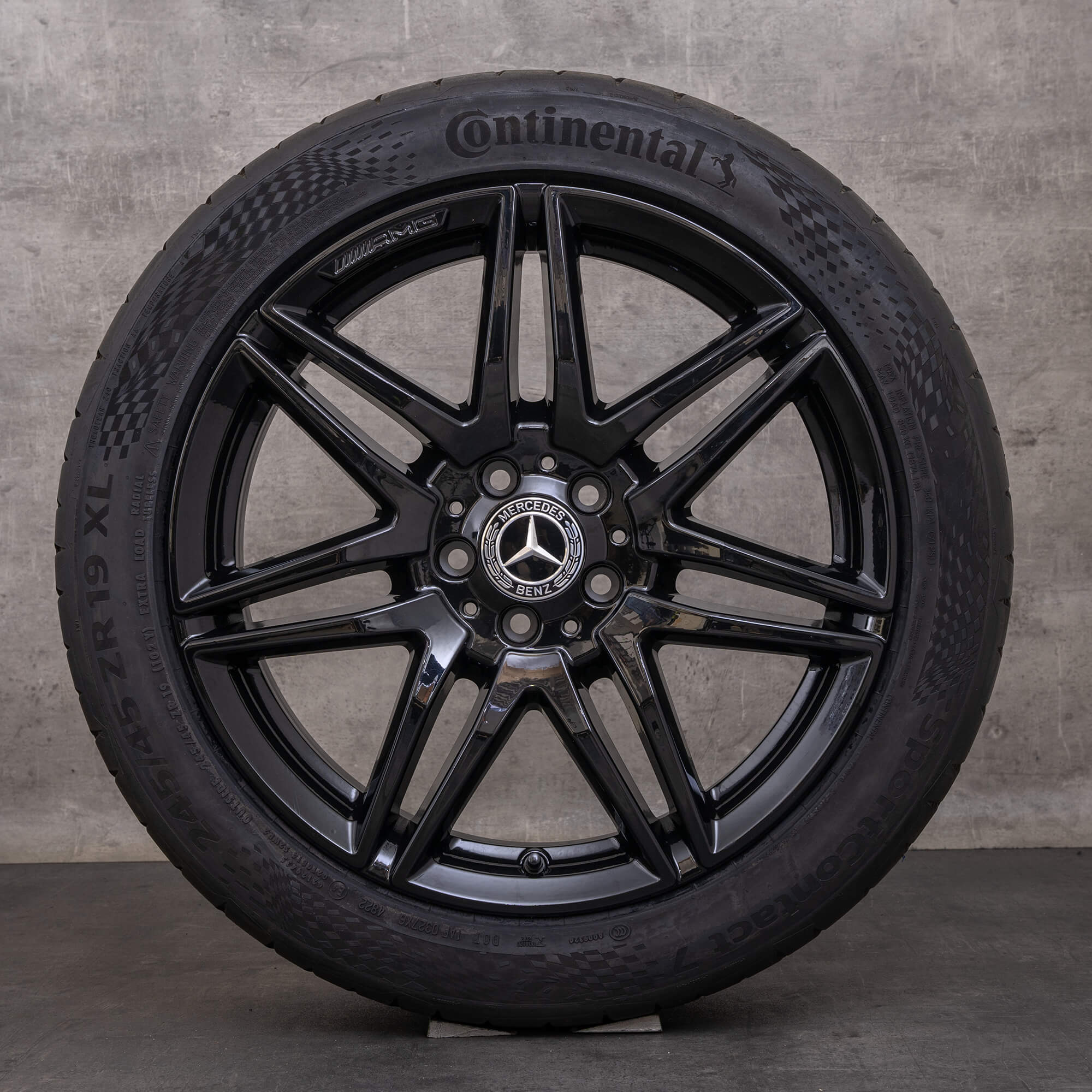 OEM Mercedes Benz V-Class AMG rims 19 inch W447 Vito summer wheels A4474015100 black glossy