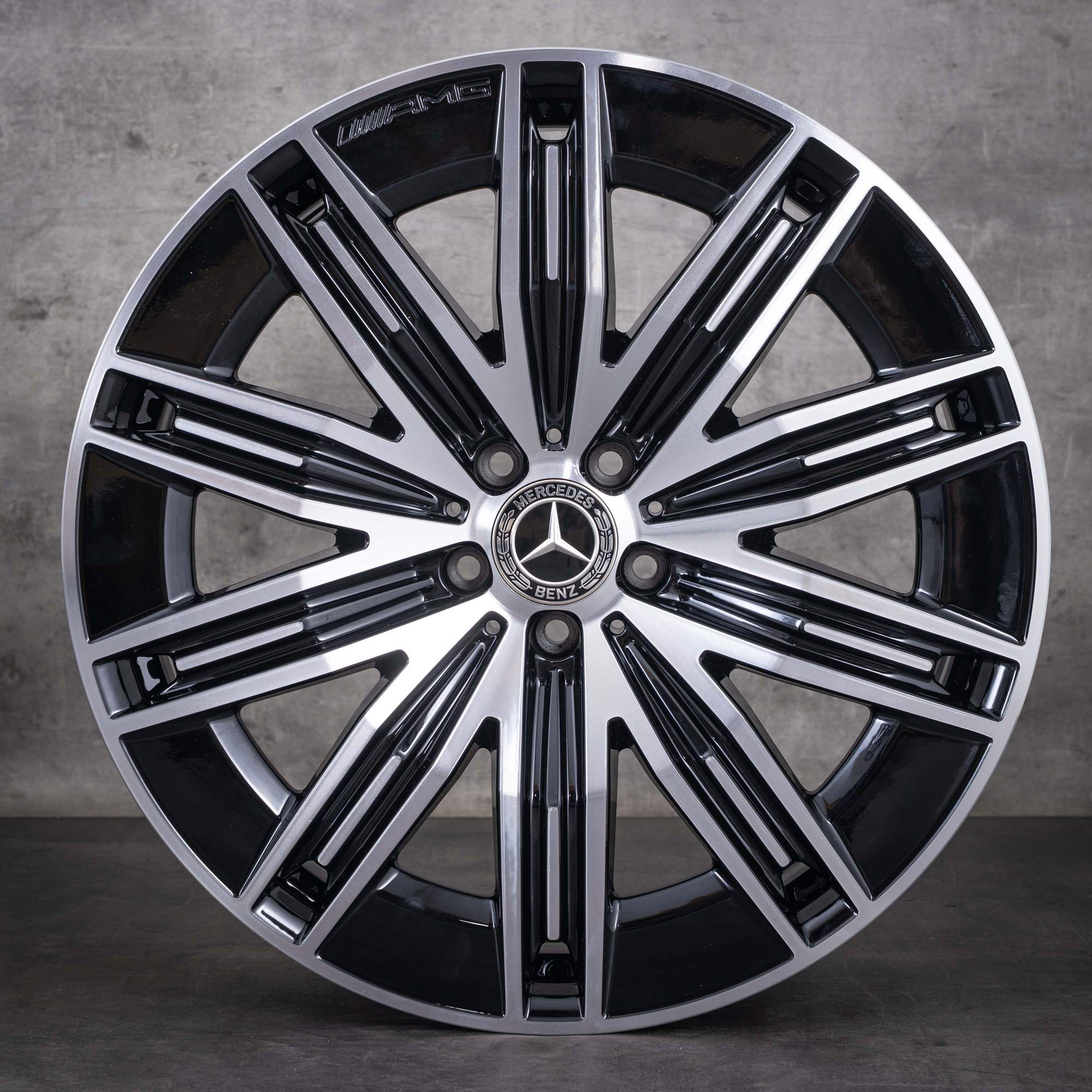 OEM Mercedes-Benz EQE AMG 21inch SUV rims X294 A2944011200 Black diamond cut NEW