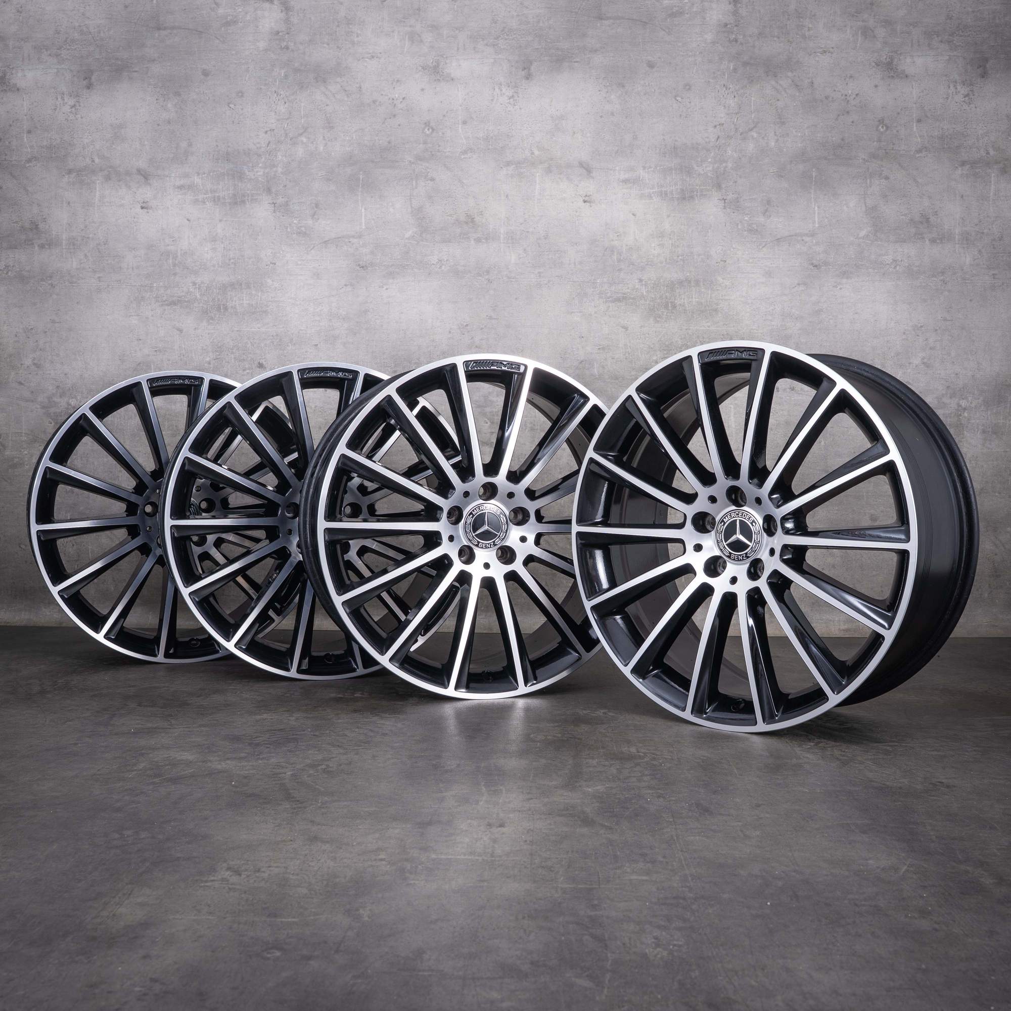Oryginalne felgi do Mercedesa-Benz GLC 43 AMG 20 cali X253 C253 A2534011900 A2534012700 czarne z diamond cut