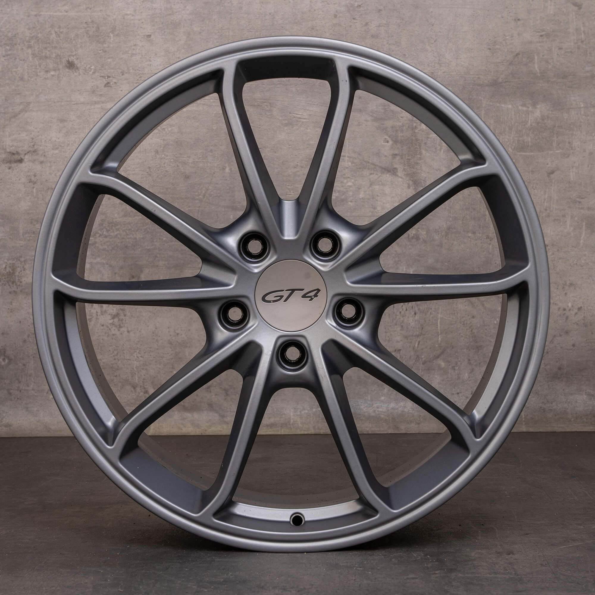 Oryginalne felgi Porsche Cayman GT4 20 cali 981 98136216280 98136216681 platynowy srebrny mat