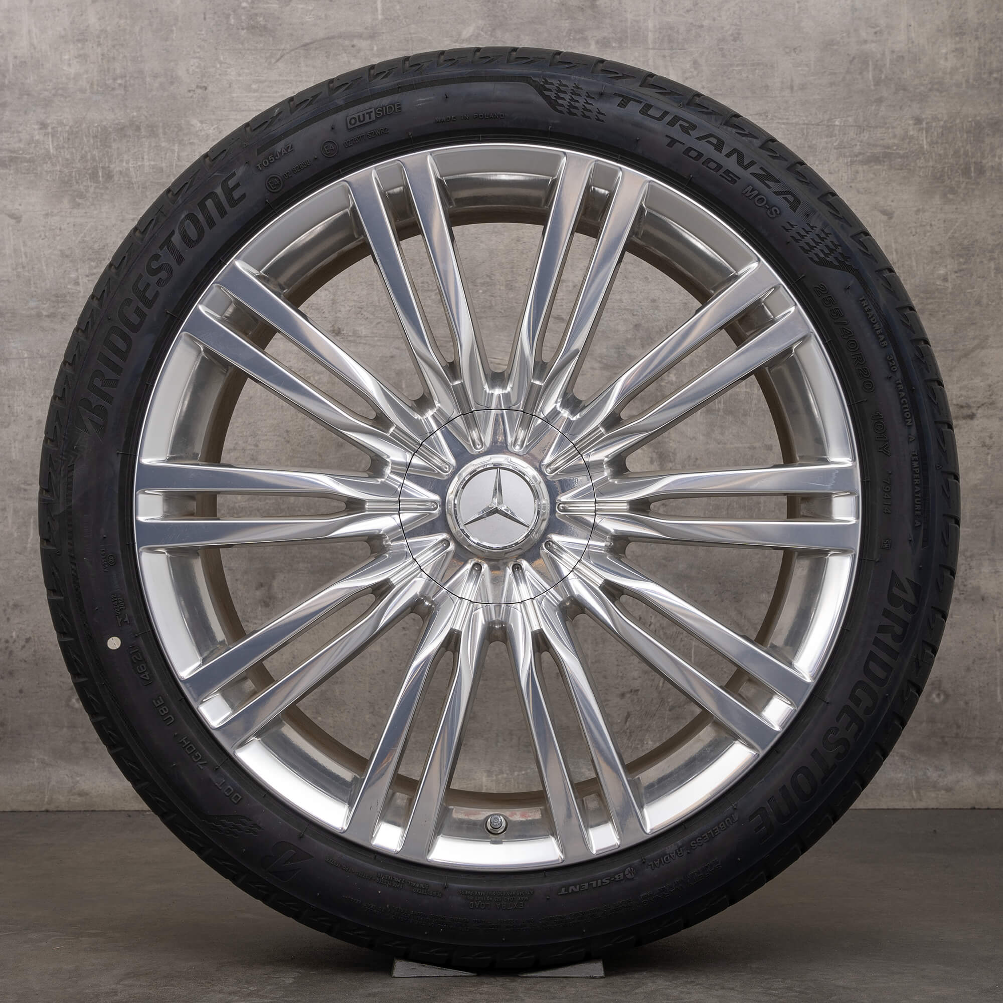 Oryginalne felgi Maybach Mercedes Benz Klasa S 20 cali W223 Z223 koła letnie A2234014000 chrom opony