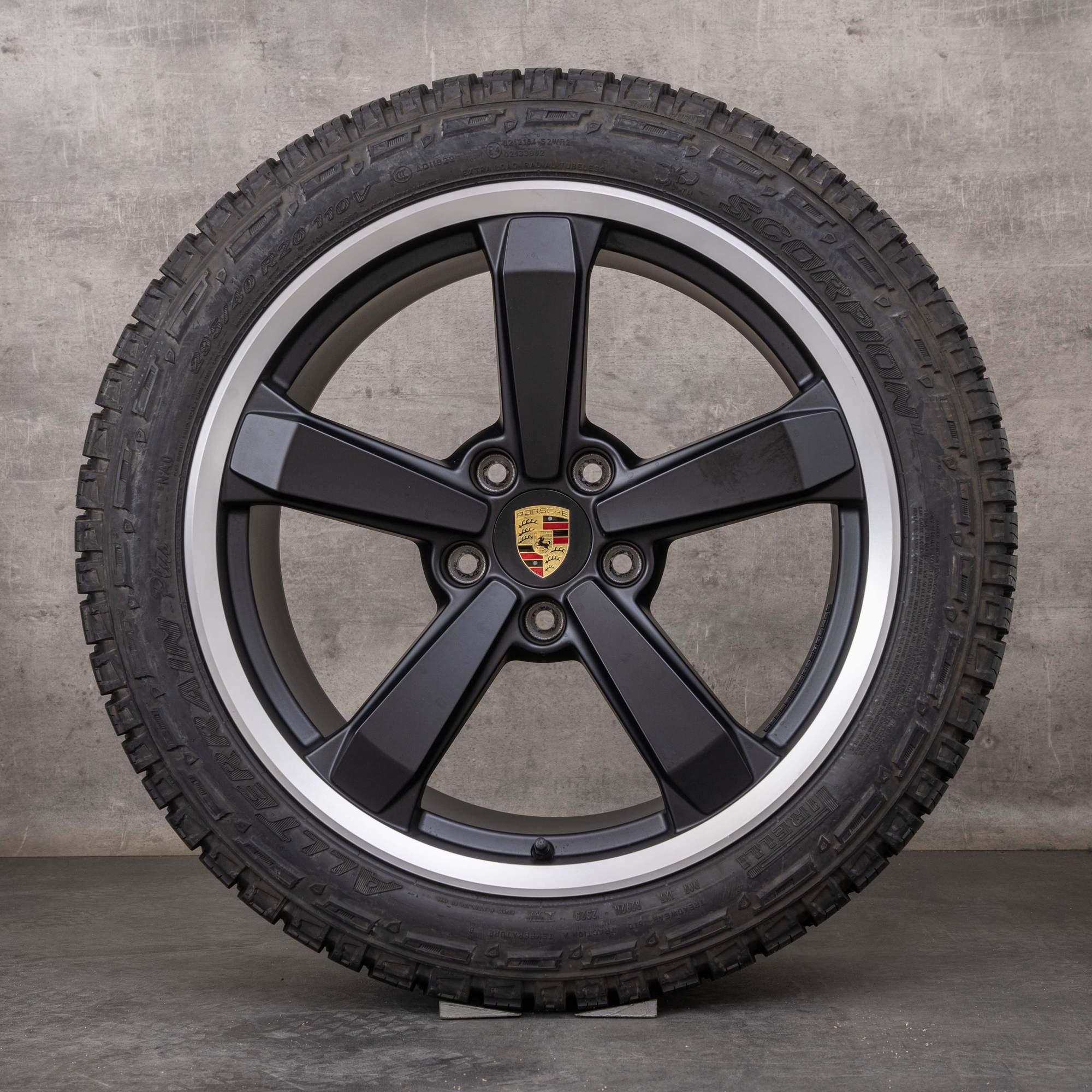 Original Porsche 911 992 I Dakar Felgen 19 20 Zoll Allwetterreifen 992601025EP 992601025EQ Safari Design schwarz matt glanzgedreht