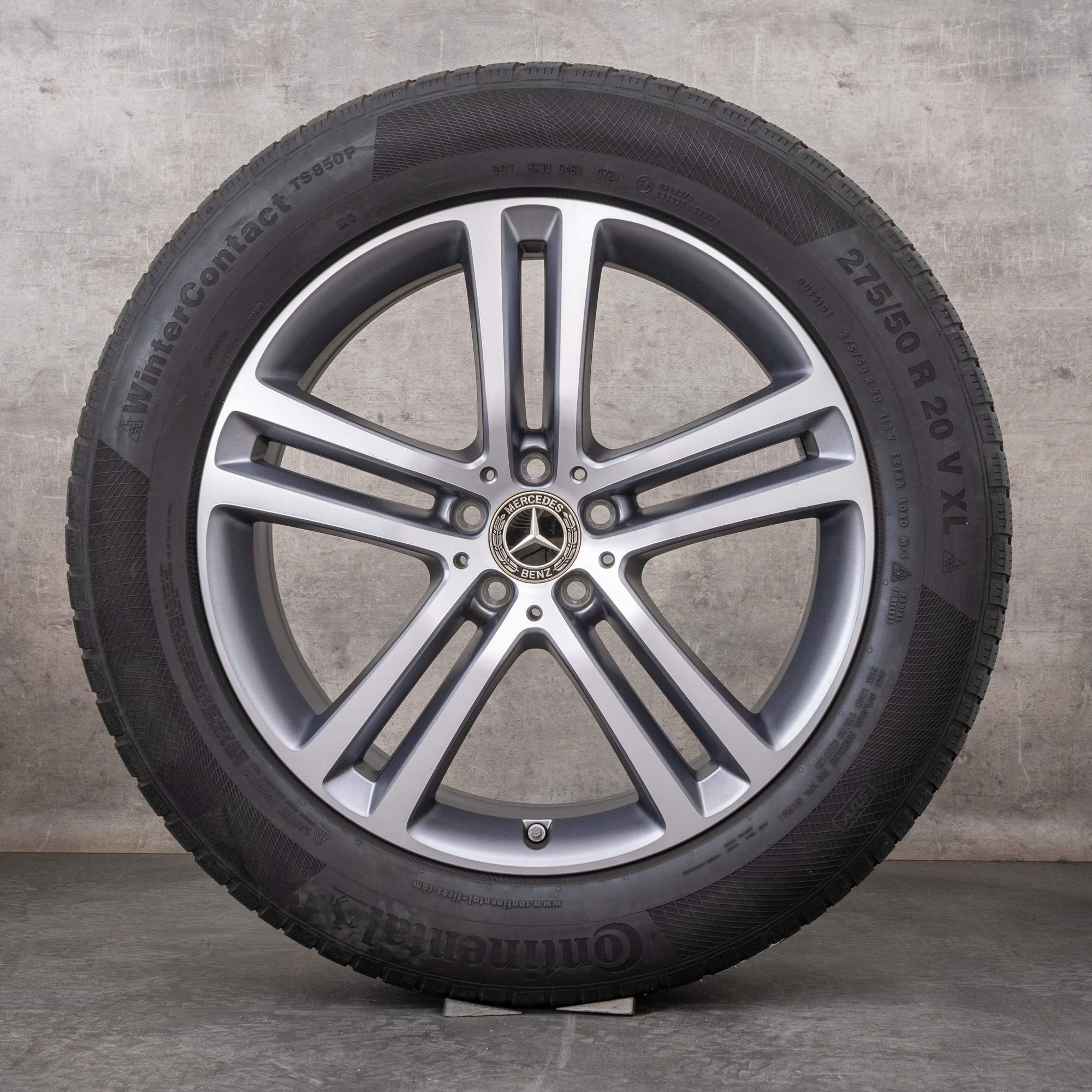 Oryginalne koła zimowe Mercedes Benz GLE 20 cali X167 C167 felgi A1674012400 A1674012500 himalaya szary mat polerowane
