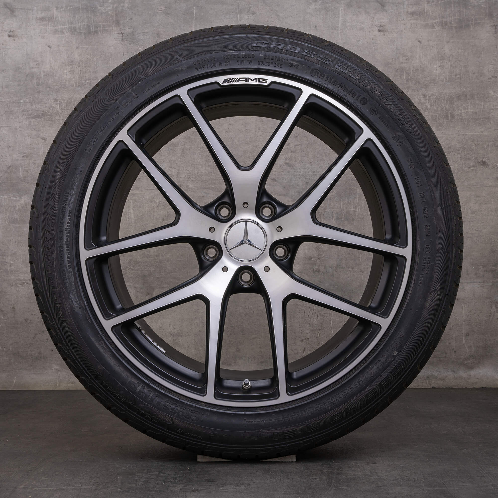 Ruedas de invierno originales Mercedes-Benz Clase G AMG 21 pulgadas W463 63 65, modelo A4634010400, negro mate pulido a alto brillo