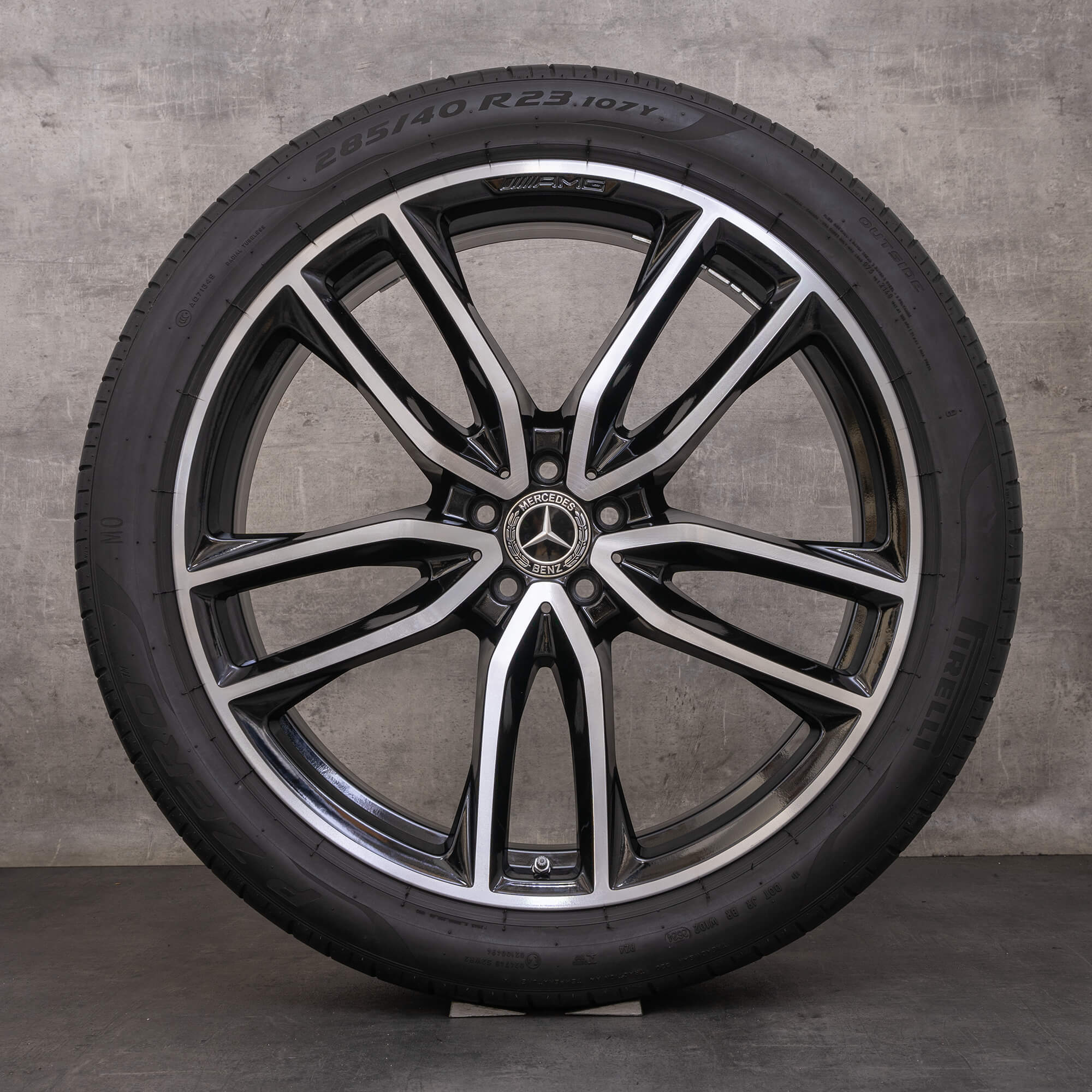 Oryginał Mercedes Benz GL GLS AMG koła 23 cale X167 letnie A1674017700 A1674017800 czarne Polerowane