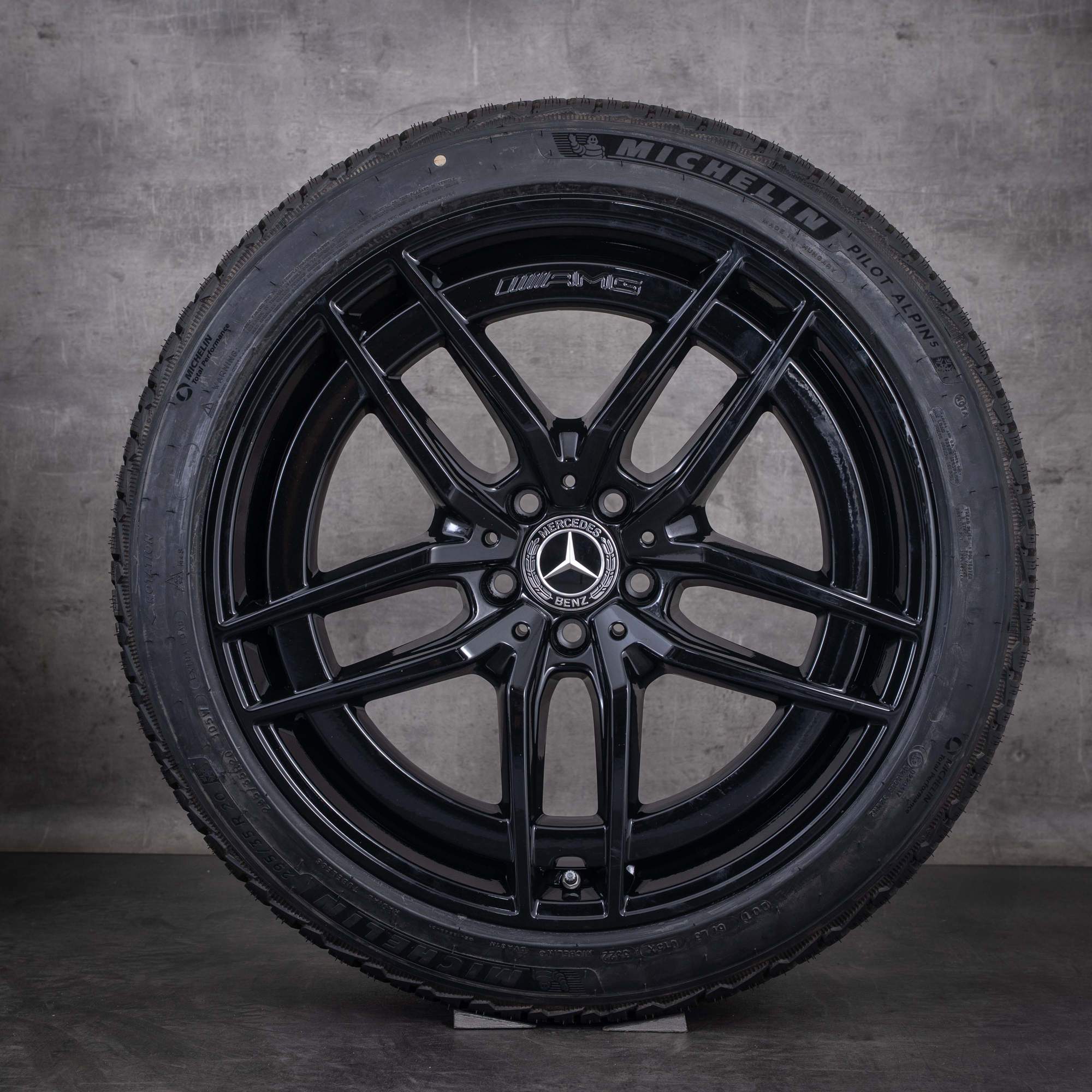 Original Mercedes Benz SL AMG 43 55 63 Felgen 20 Zoll R232 Sommerräder A2324012100 A2324012200 schwarz glanz