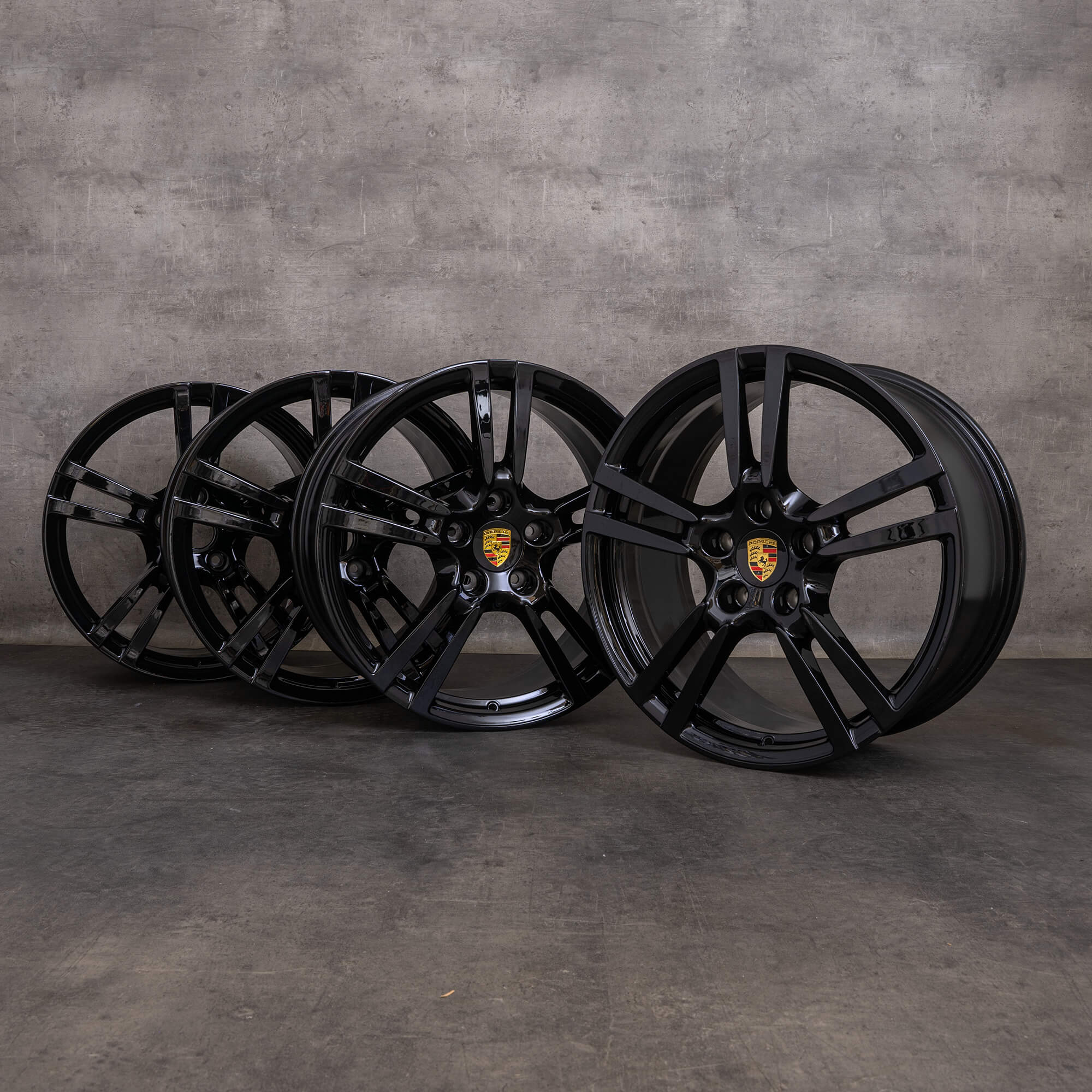 Originale Porsche Panamera 970 felger 20 tommer 97036217806 97036219204 svart blank