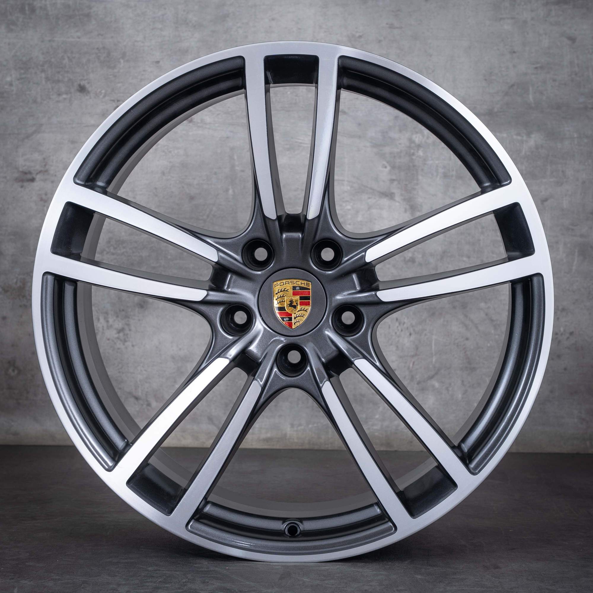 Oryginalne felgi Porsche Cayenne 9YA 21 cali I II 9Y0601025BK 9Y0601025BL tytanowe polerowane