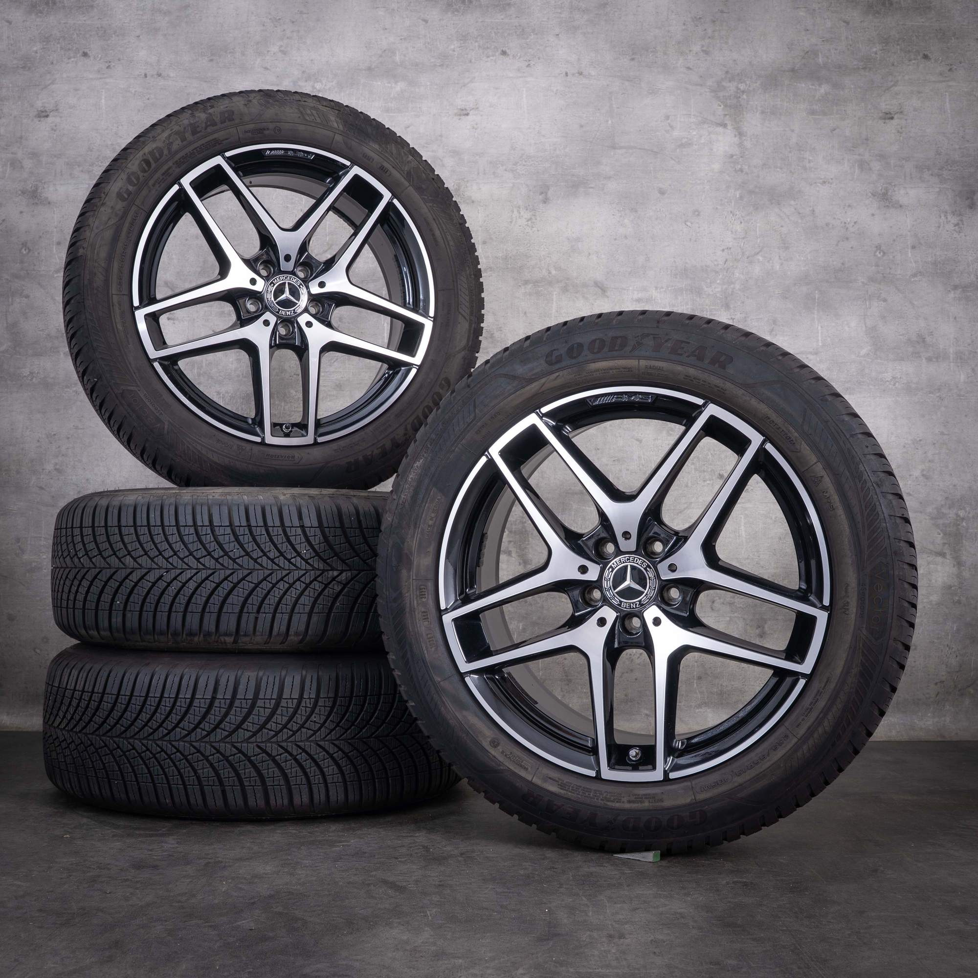 Jante originale Mercedes-Benz GLC și 43 AMG de 19 inci C253 X253 anvelope all season A2534011800 diamantate în negru