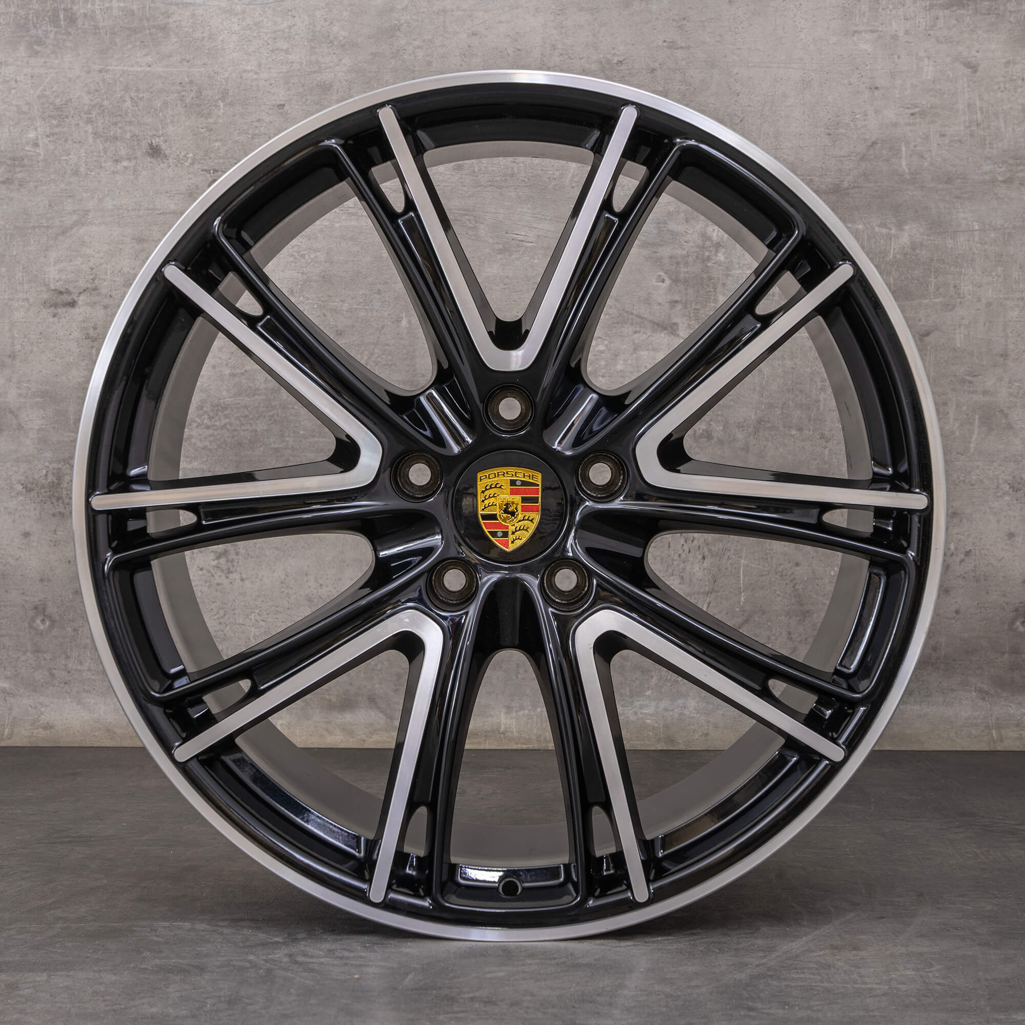 Alkuperäiset Porsche Panamera-vanteet 21 tuumaa 971 Exclusiv Design 971601025M 971601025N musta kiillotettu.