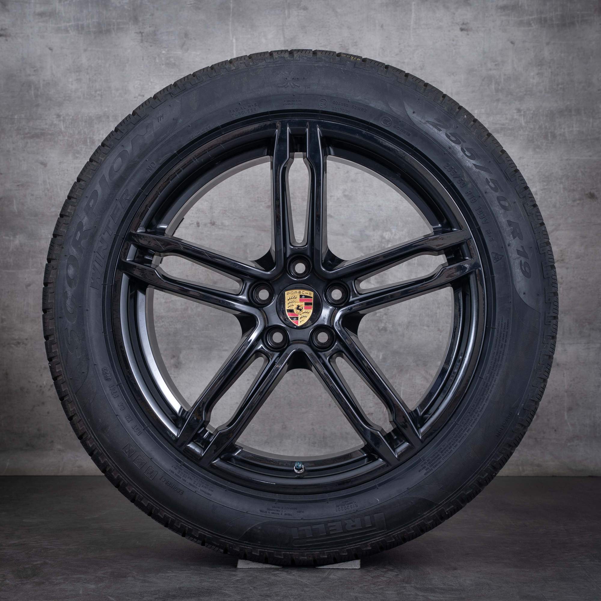 Original Porsche Macan I Winterräder 19 Zoll Felgen 95B601025BB 95B601025BC schwarz glanz