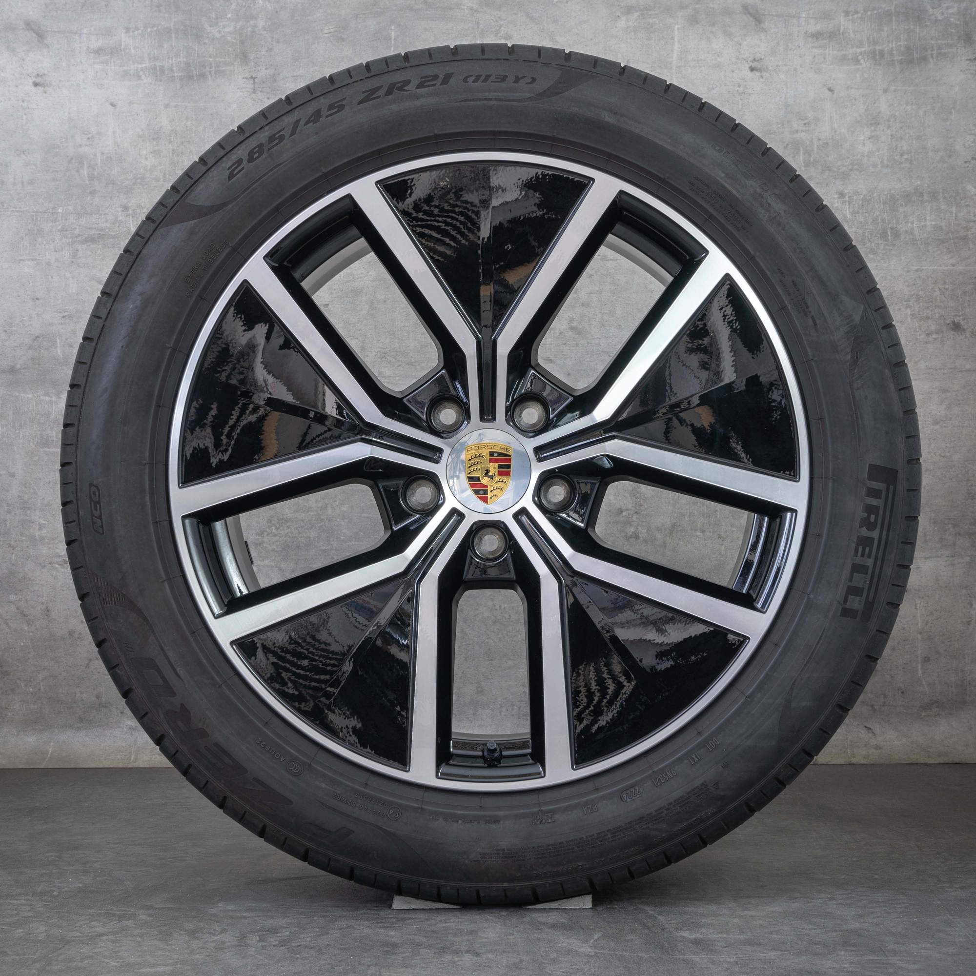 Oryginalne felgi Porsche Cayenne 9YA 21 cali Turbo GTS Hybryda letnie koła 9Y0601025EC 9Y0601025CG czarny Polerowane